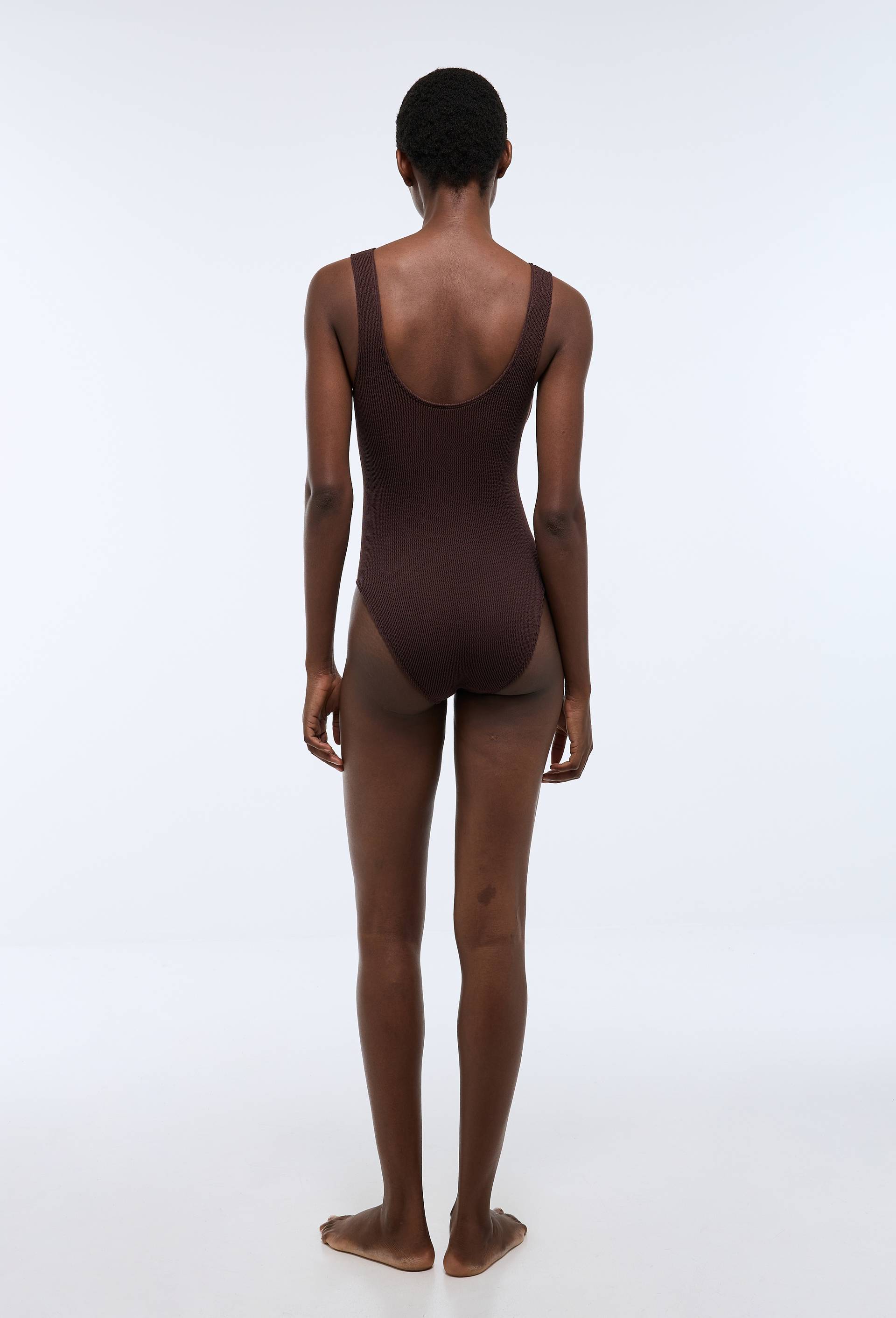 Maillot de bain 1 pi&egrave;ce taille unique LUDIVINE, Brun fonc&eacute;, large image number 1.0