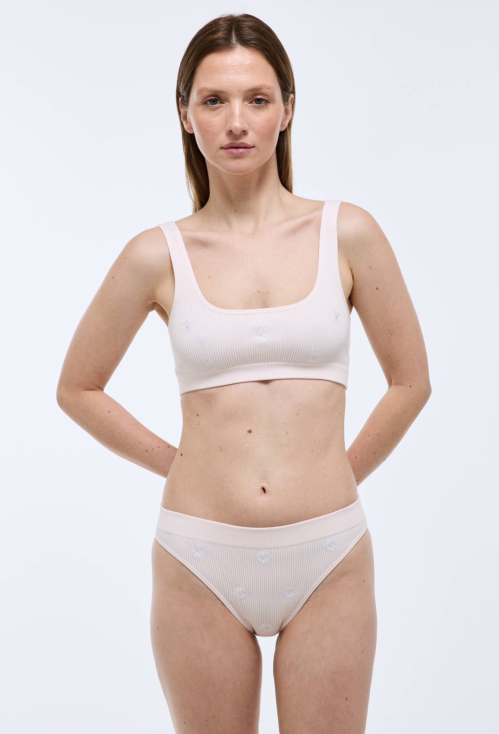 Culotte sans coutures DAISY avec broderie, Rose clair, large image number 0.0