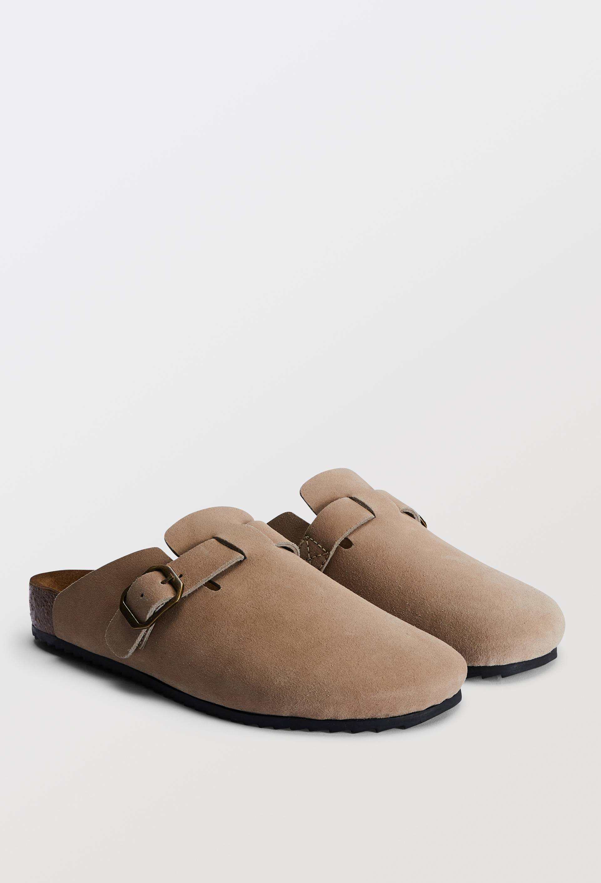 Sabots en cuir, Beige, large image number 0.0