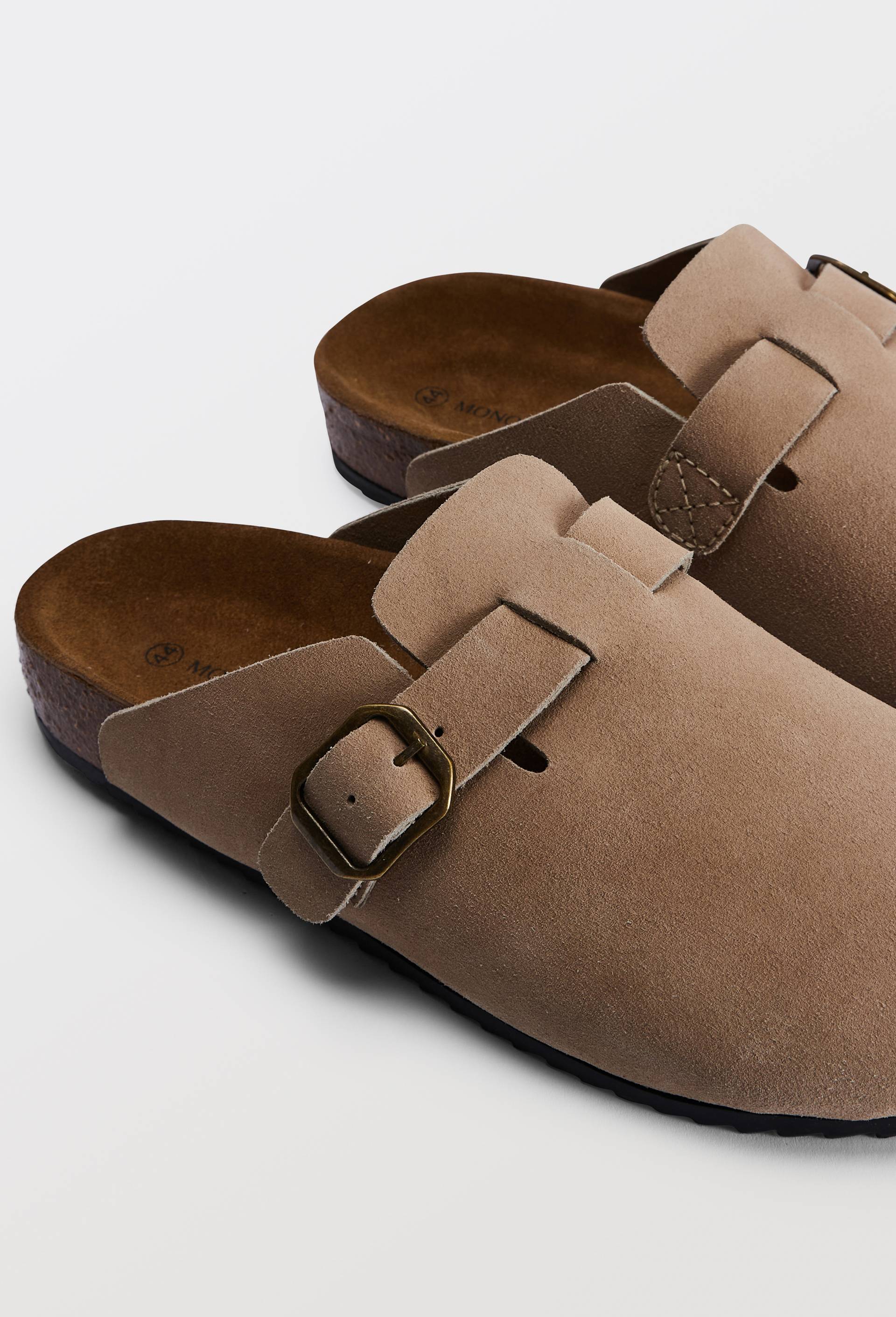 Sabots en cuir, Beige, large image number 2