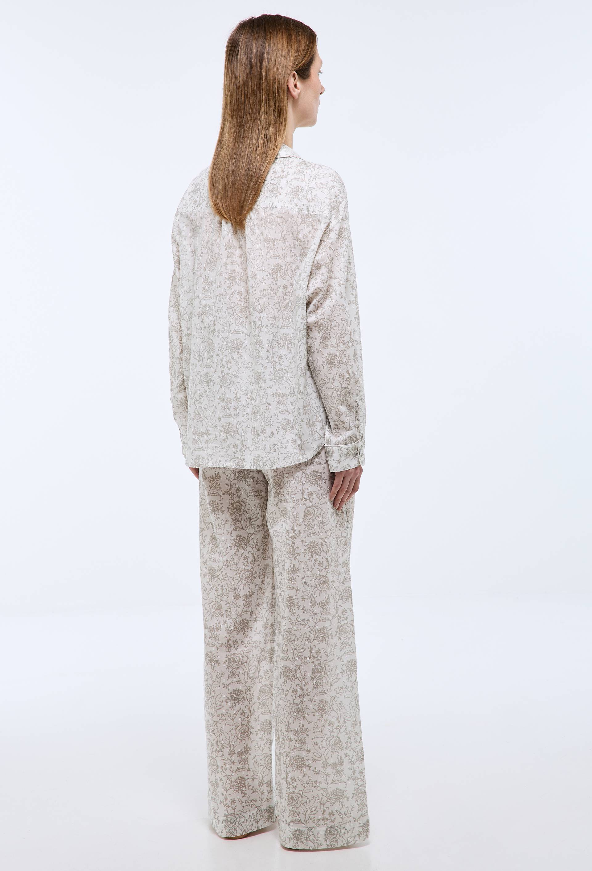 Pyjama imprim&eacute; en plumetis de coton BIO GOTS, Gris, large image number 1.0