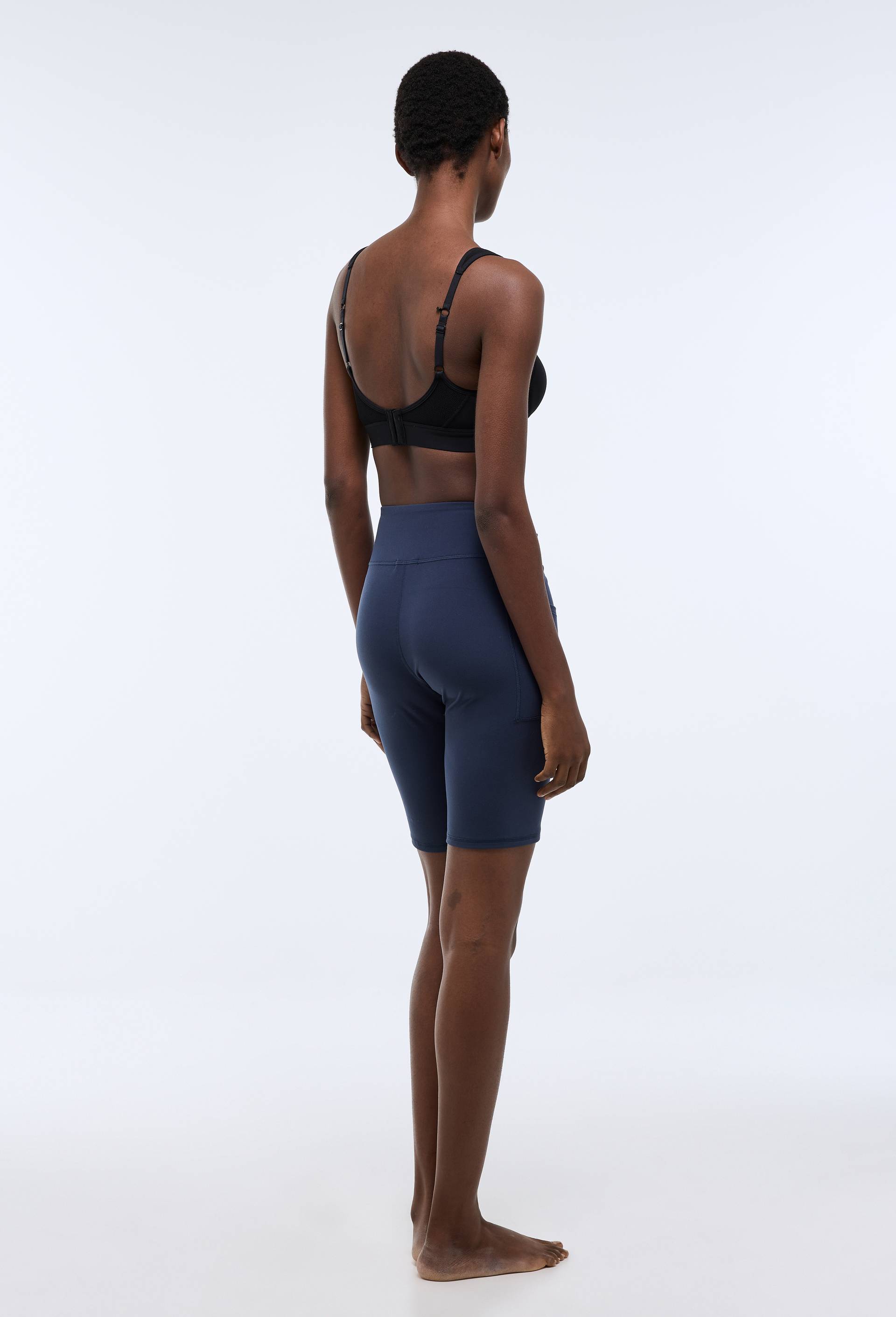 Short cycliste uni, Bleu fonc&eacute;, large image number 2.0