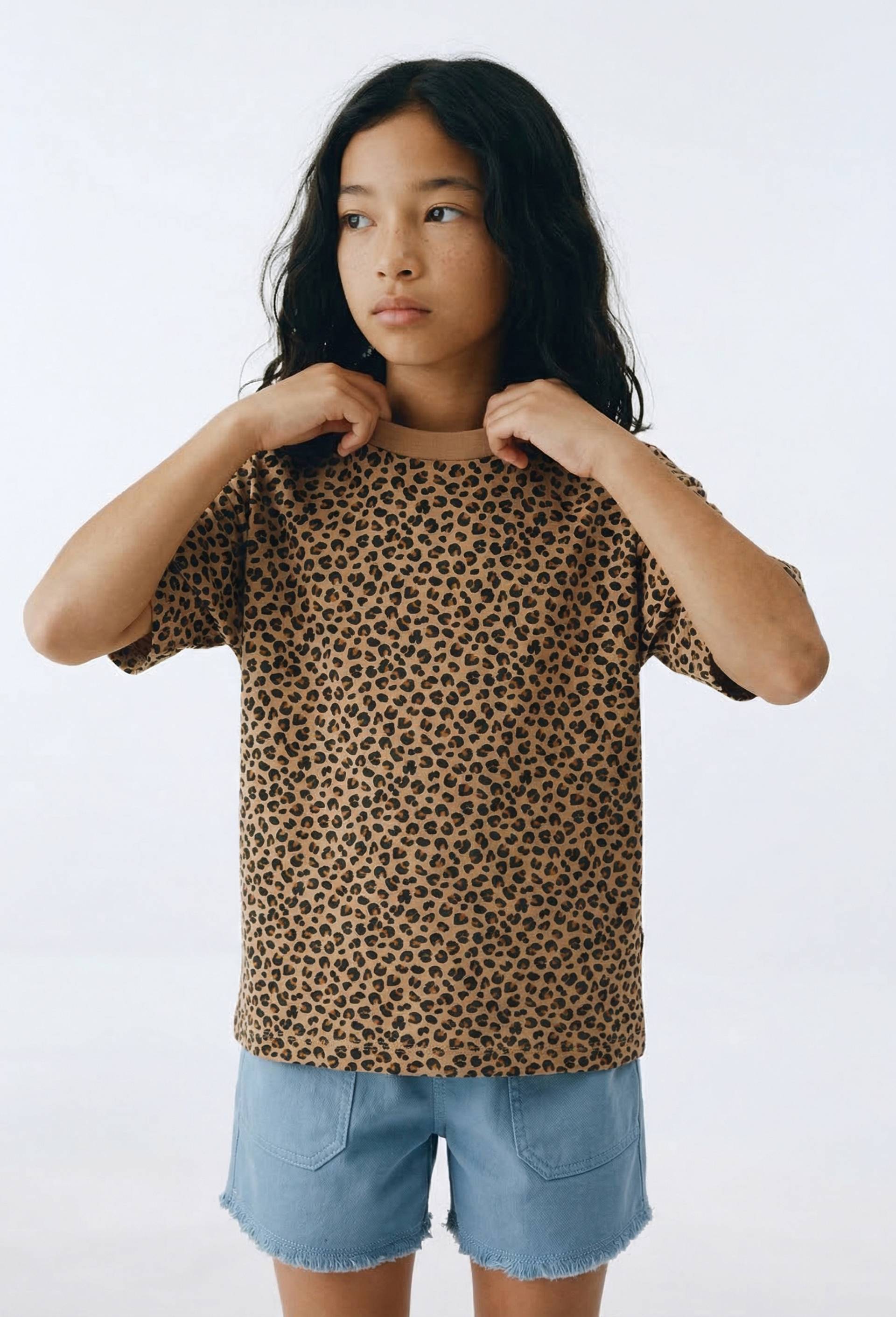 T-shirt uni en coton BIO GOTS, Brun clair, large image number 0