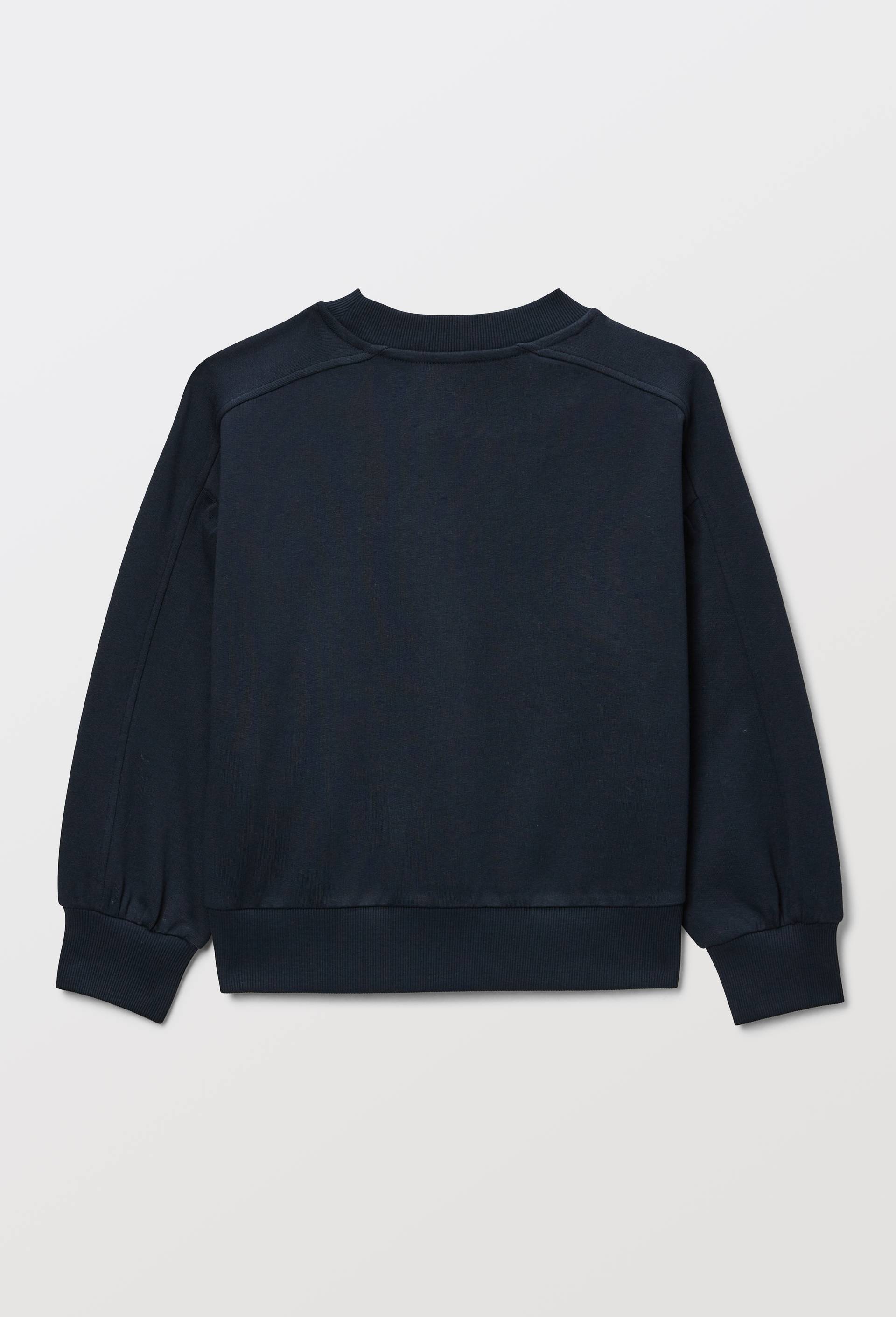 Sweat brod&eacute; en coton, Bleu fonc&eacute;, large image number 2