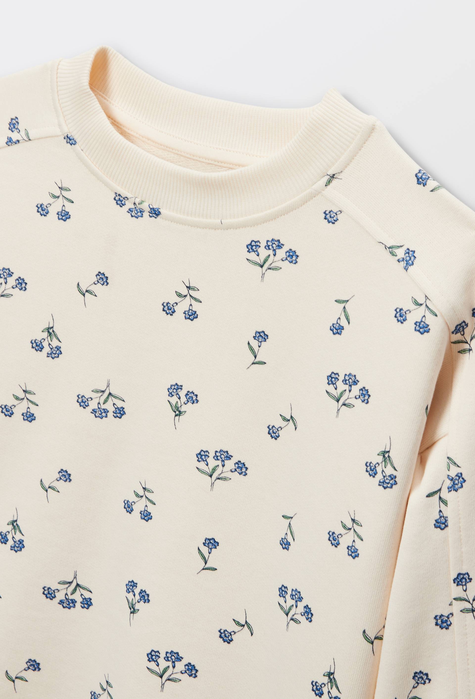 Sweat imprim&eacute; en coton, Beige clair, large image number 2
