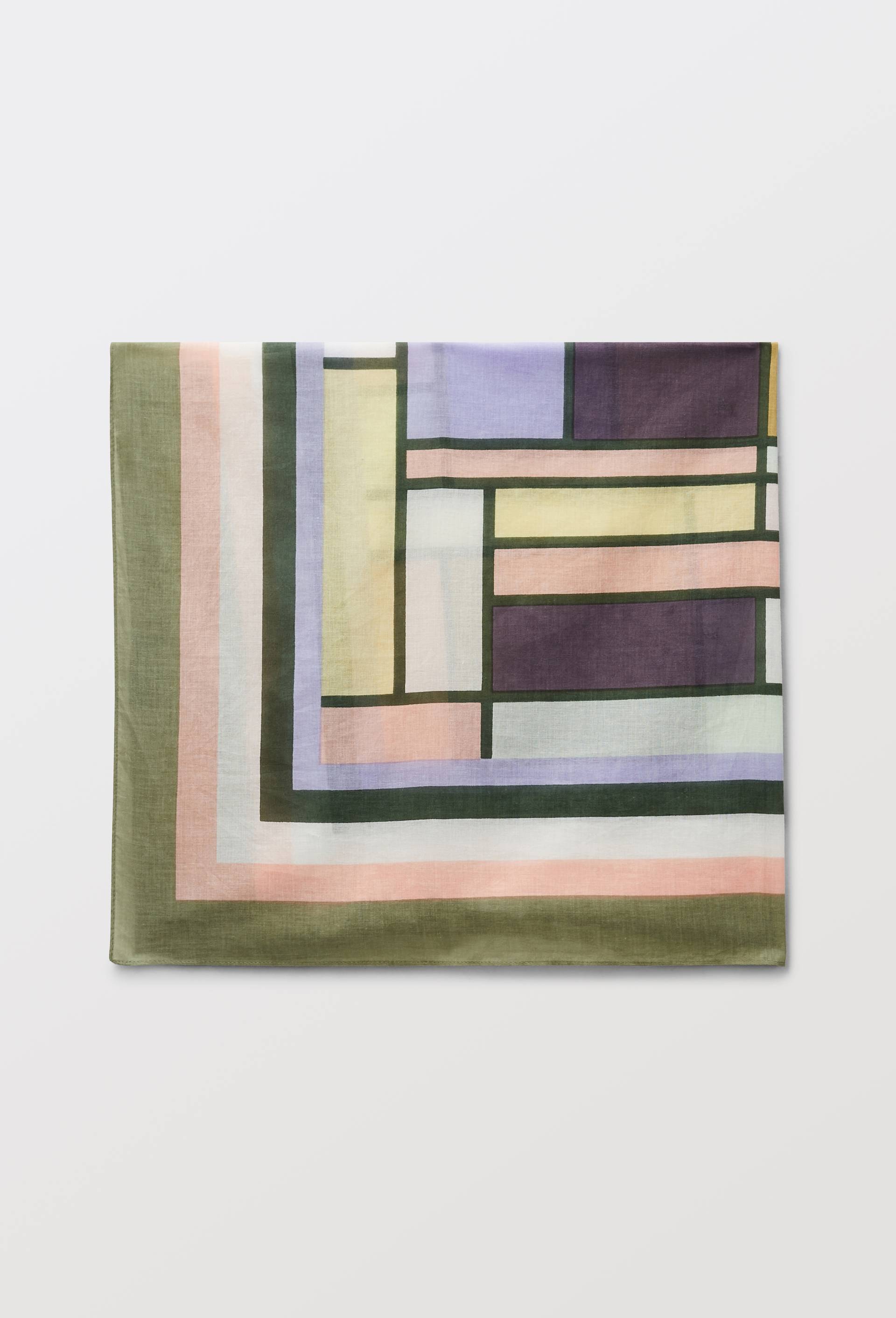 Foulard imprim&eacute; en coton BIO GOTS, Rose clair, large image number 2