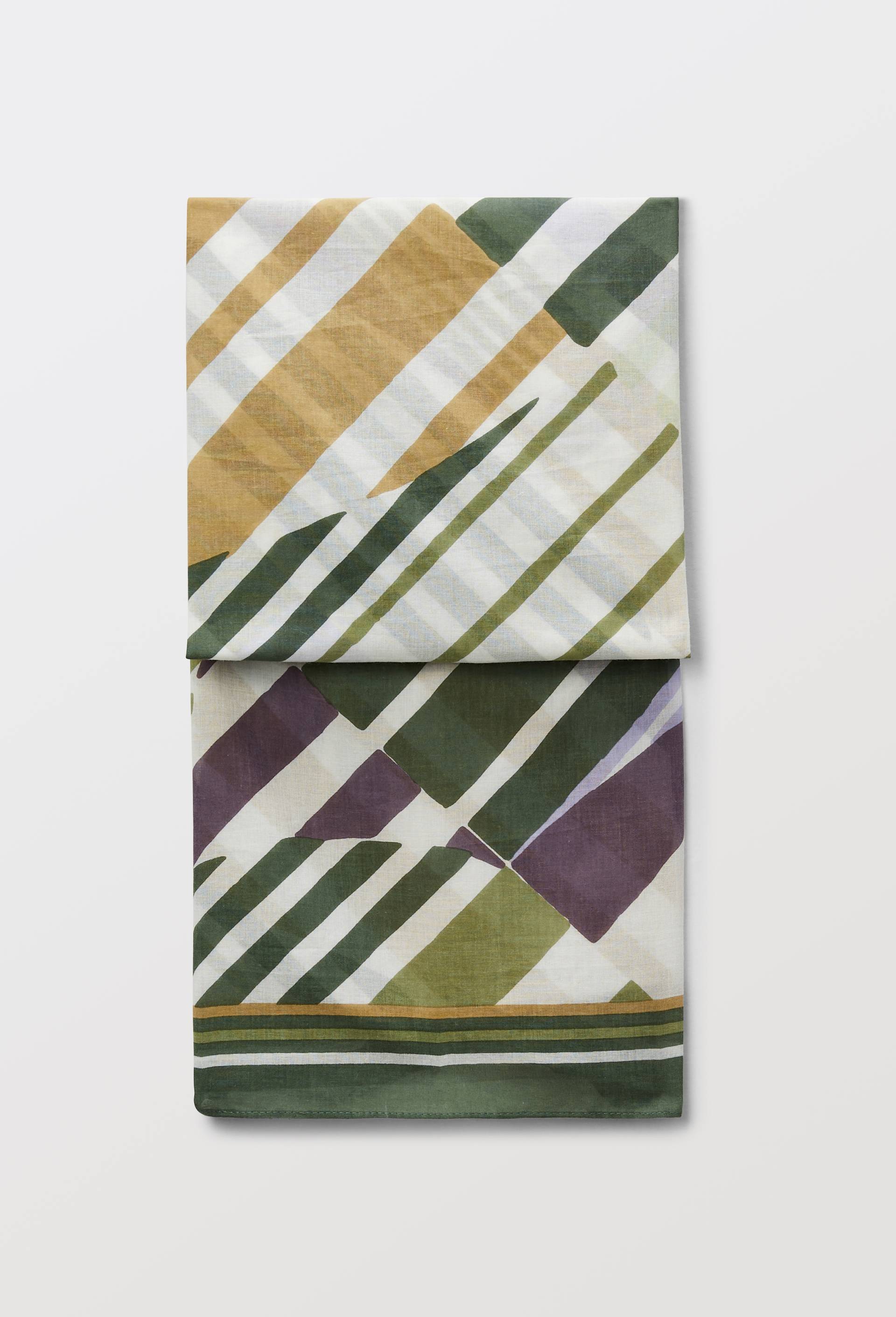 Foulard imprim&eacute; en coton BIO GOTS, Vert, large image number 0.0