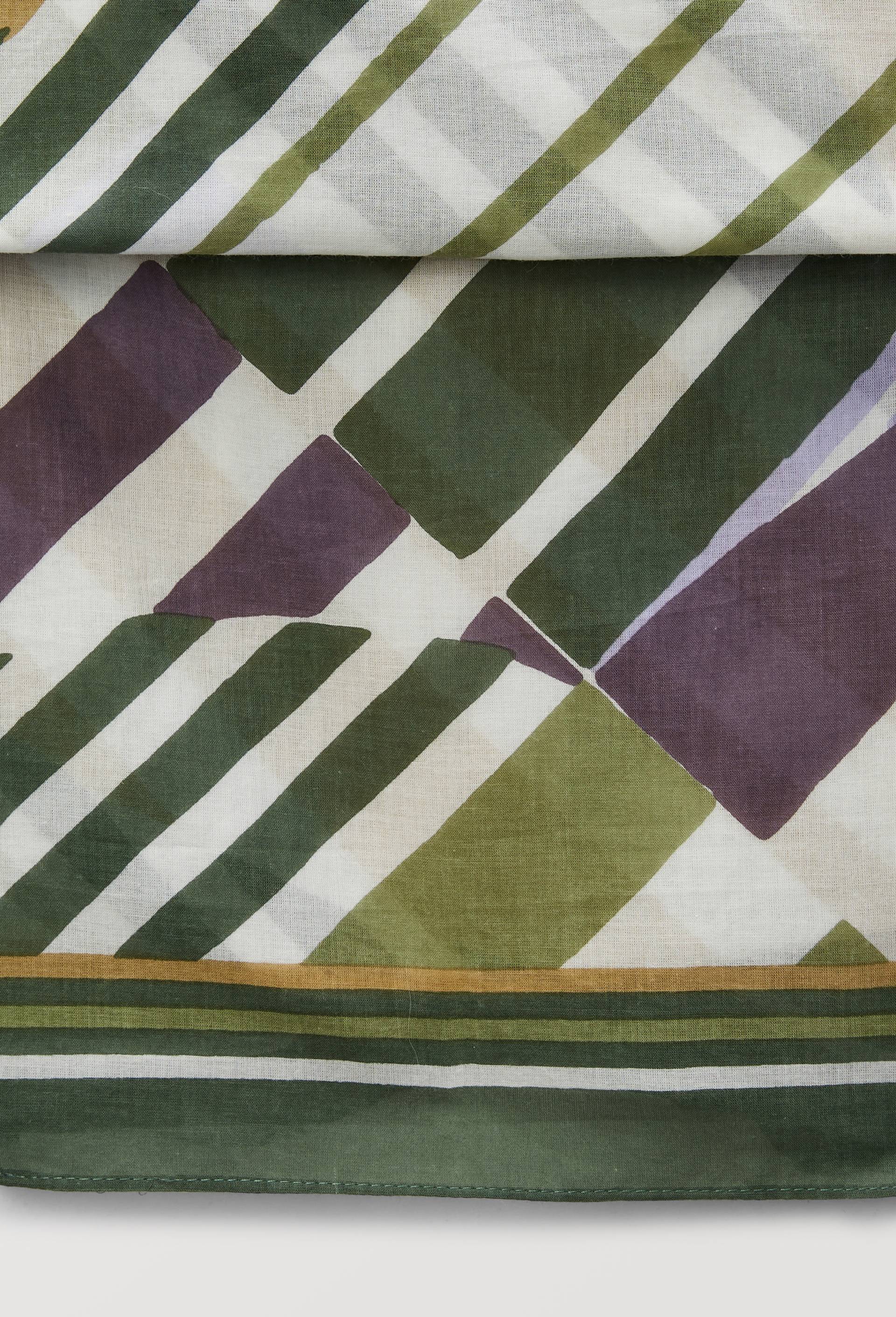 Foulard imprim&eacute; en coton BIO GOTS, Vert, large image number 1.0