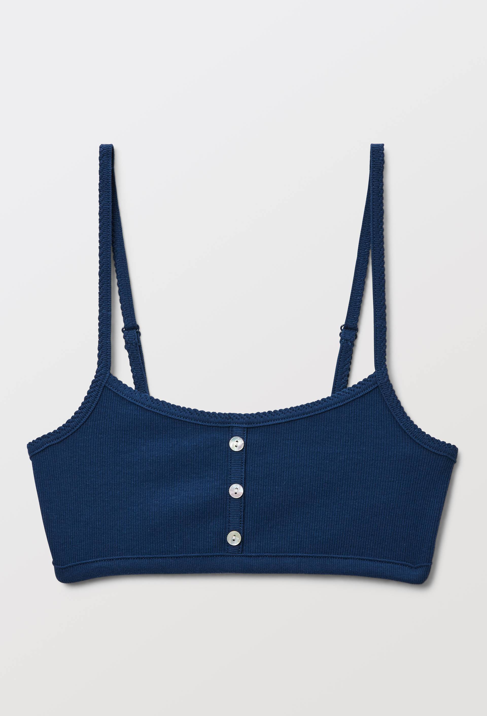 Brassi&egrave;re FANNY en coton BIO GOTS, Bleu fonc&eacute;, large image number 2