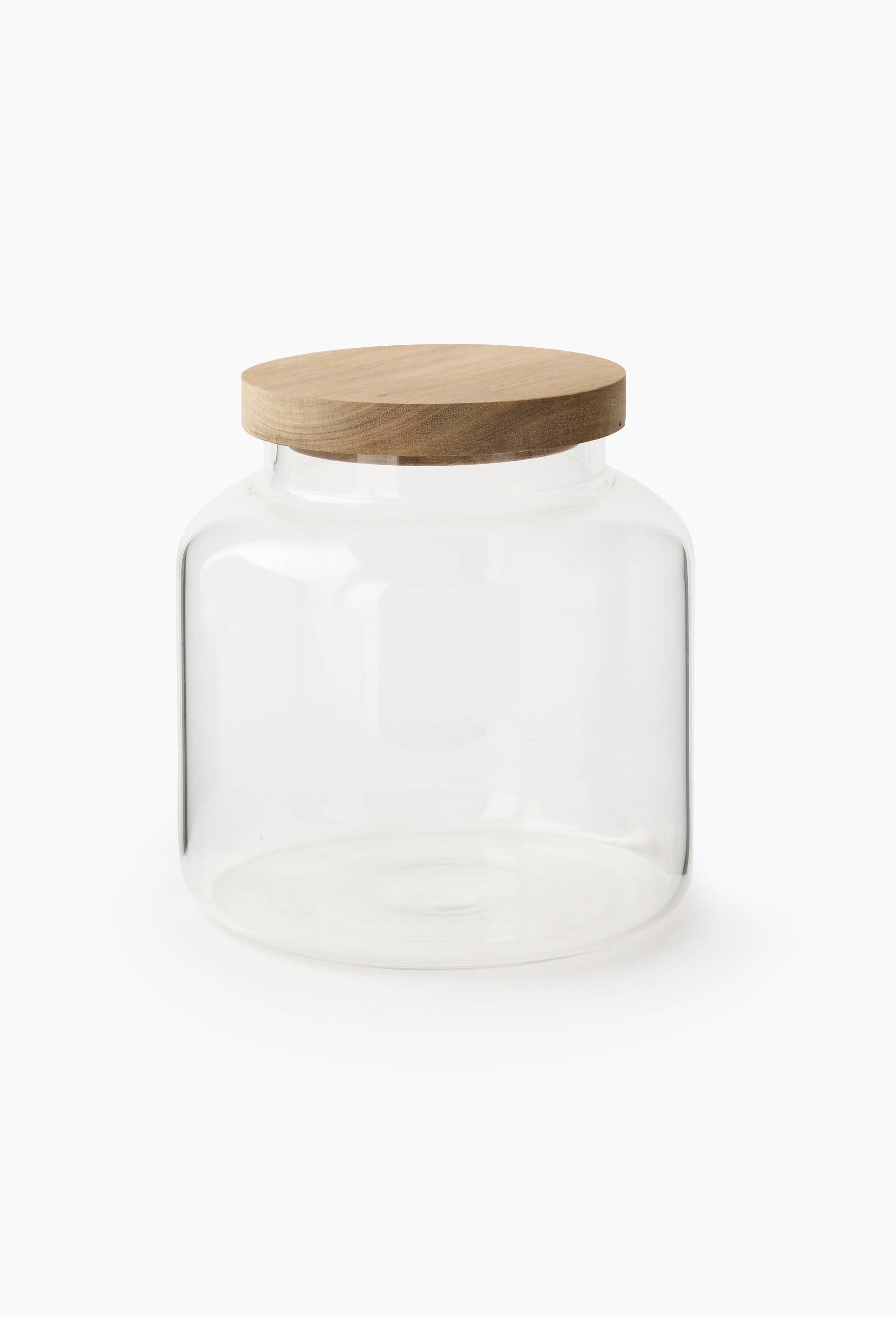 Bocal, finition couvercle acacia, 15x16cm, Transparent, large image number 0