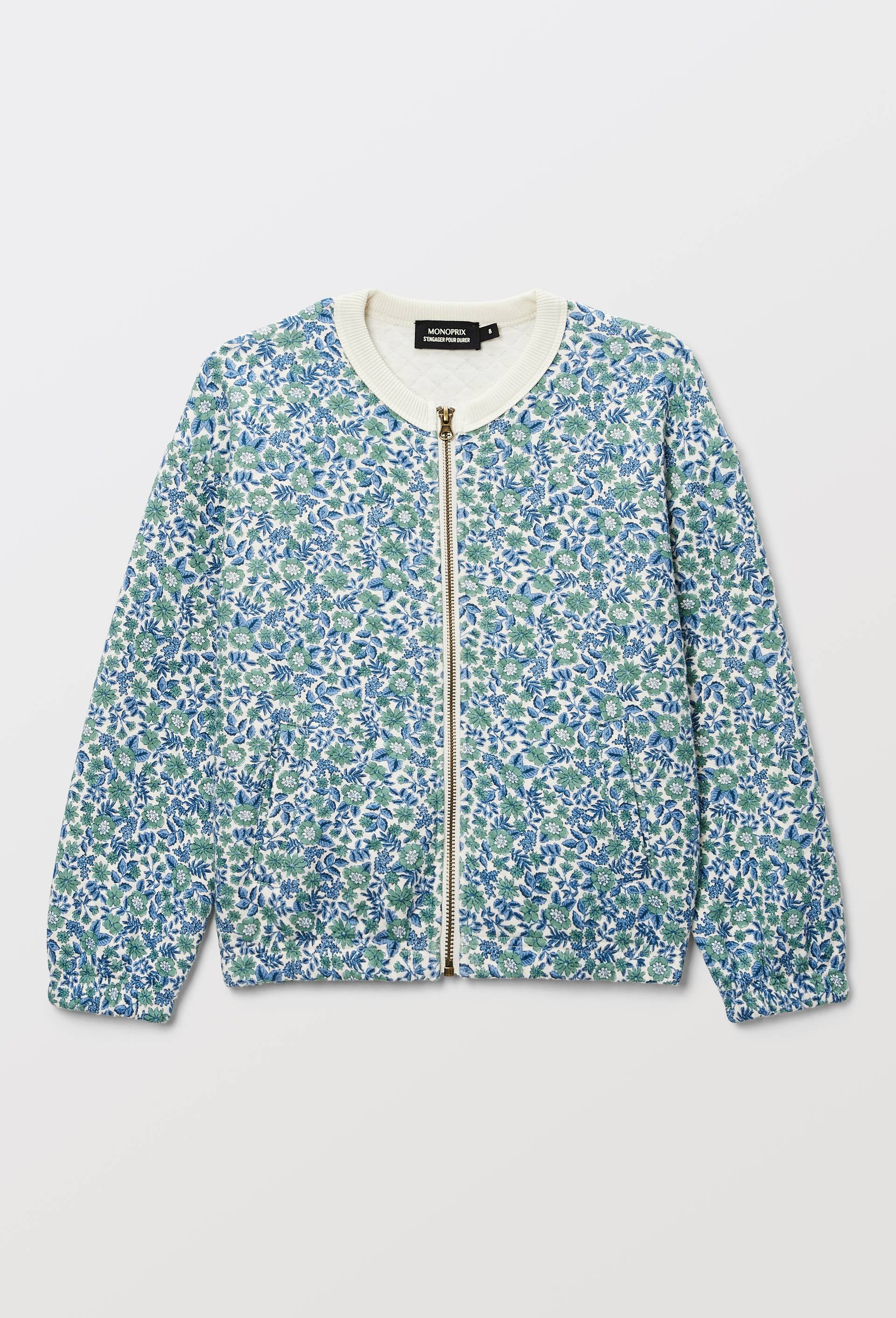 Veste teddy imprim&eacute; , certifi&eacute; OEKO-TEX, Beige clair, large image number 1