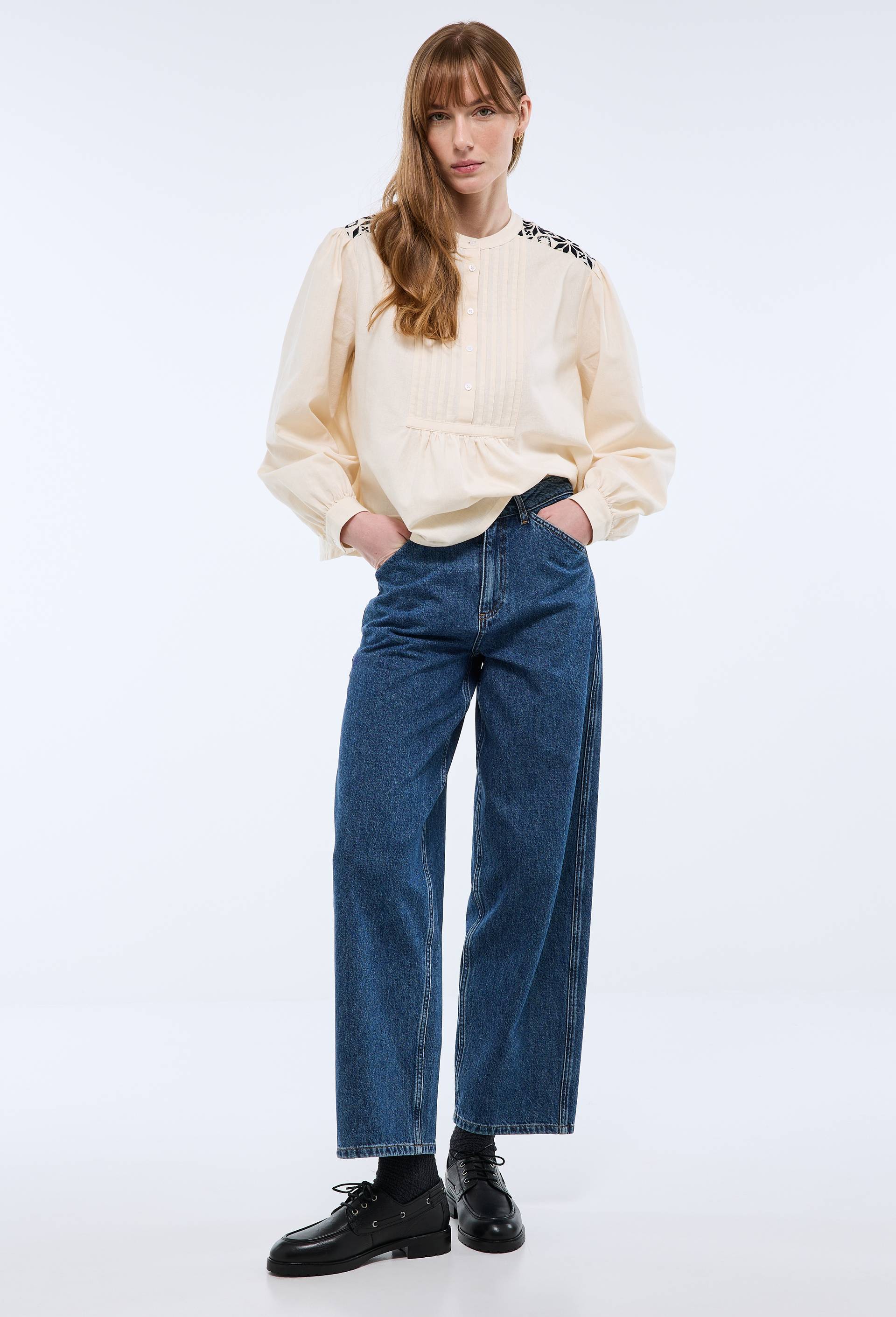 Jean wide leg, Bleu fonc&eacute;, large image number 0