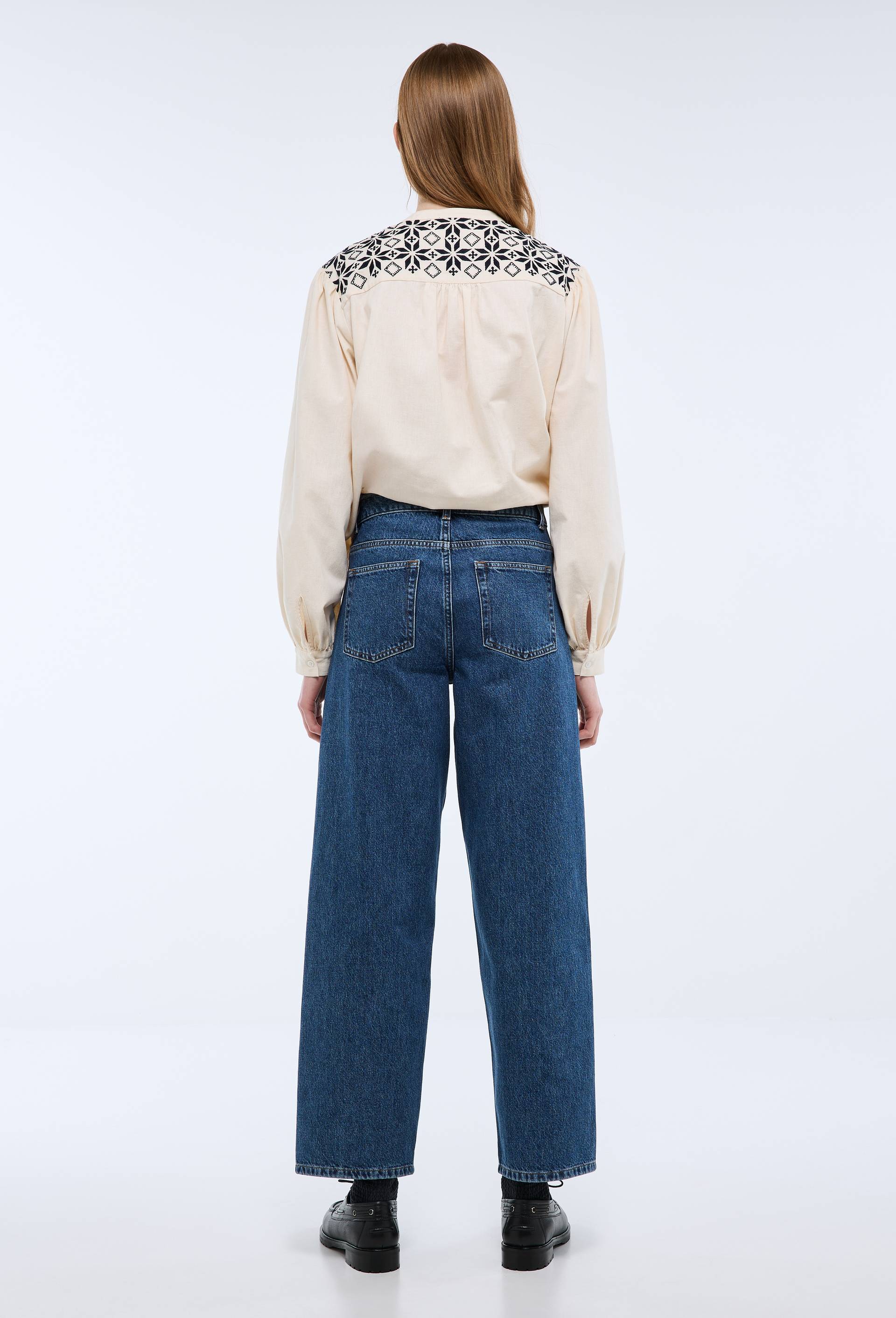 Jean wide leg, Bleu fonc&eacute;, large image number 1