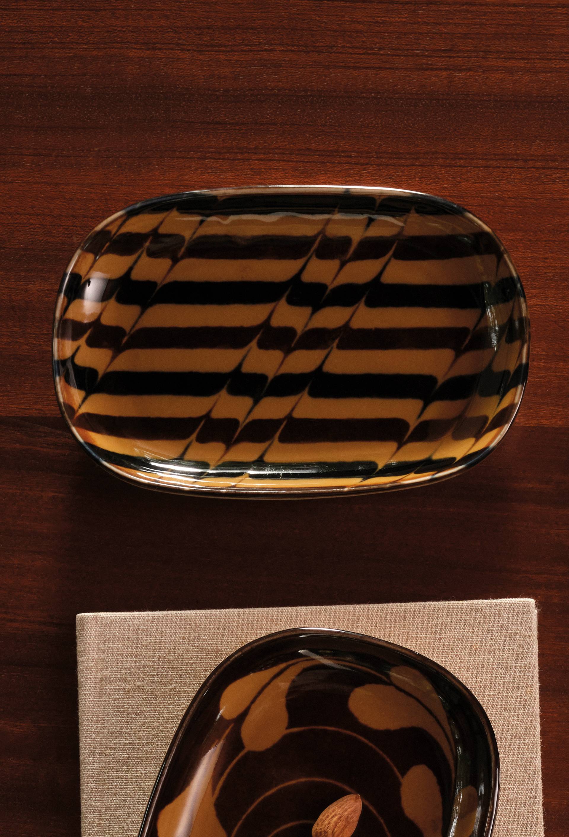 Coupelle, finition fantaisie, 18cm, fabriqu&eacute; au Japon., Brun, large image number 0