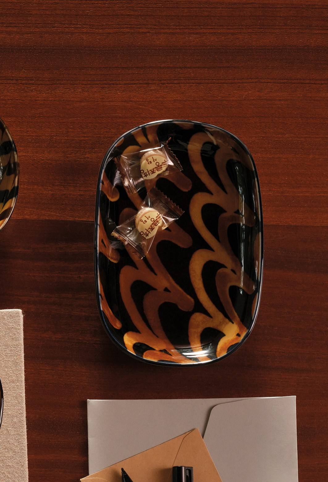 Coupelle, finition fantaisie, 18cm, fabriqu&eacute; au Japon., Brun, swatch image