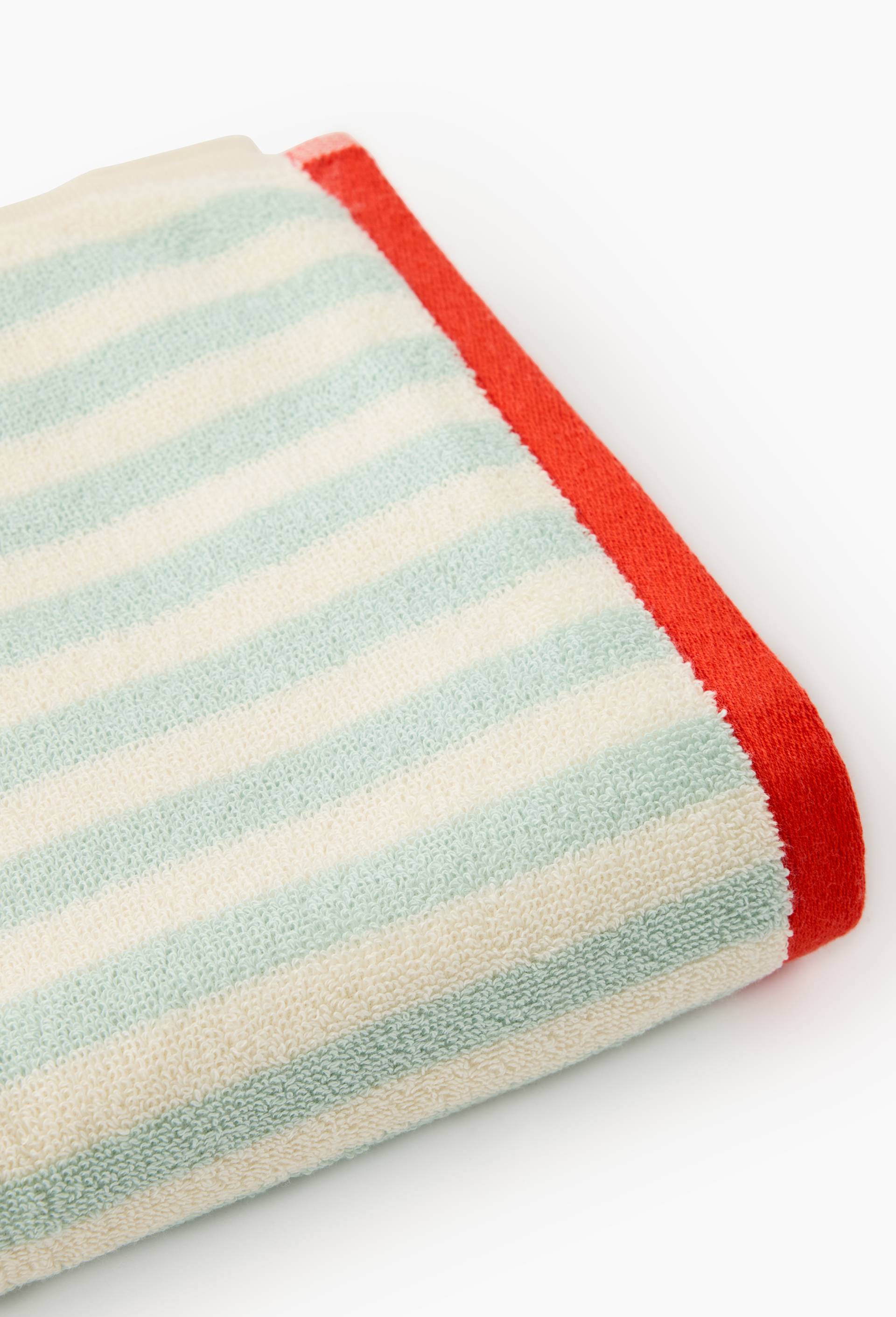 Lot drap de bain et serviette, 70x130cm et 50x90cm, 100% coton bio GOTS, Vert clair, large image number 2
