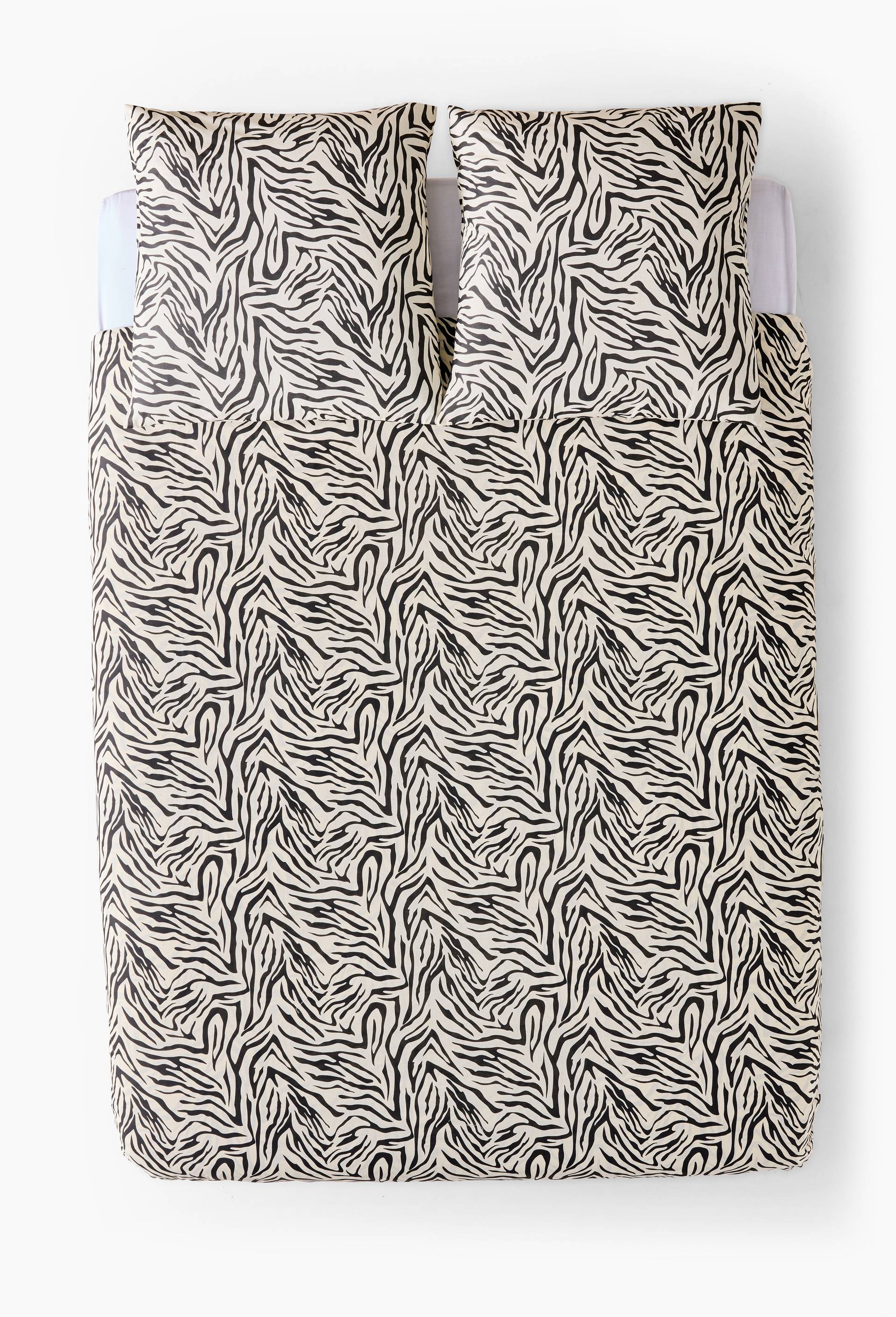 Parure de lit imprim&eacute;e, 240x220cm, 100% coton bio GOTS, Vert, large image number 1.0