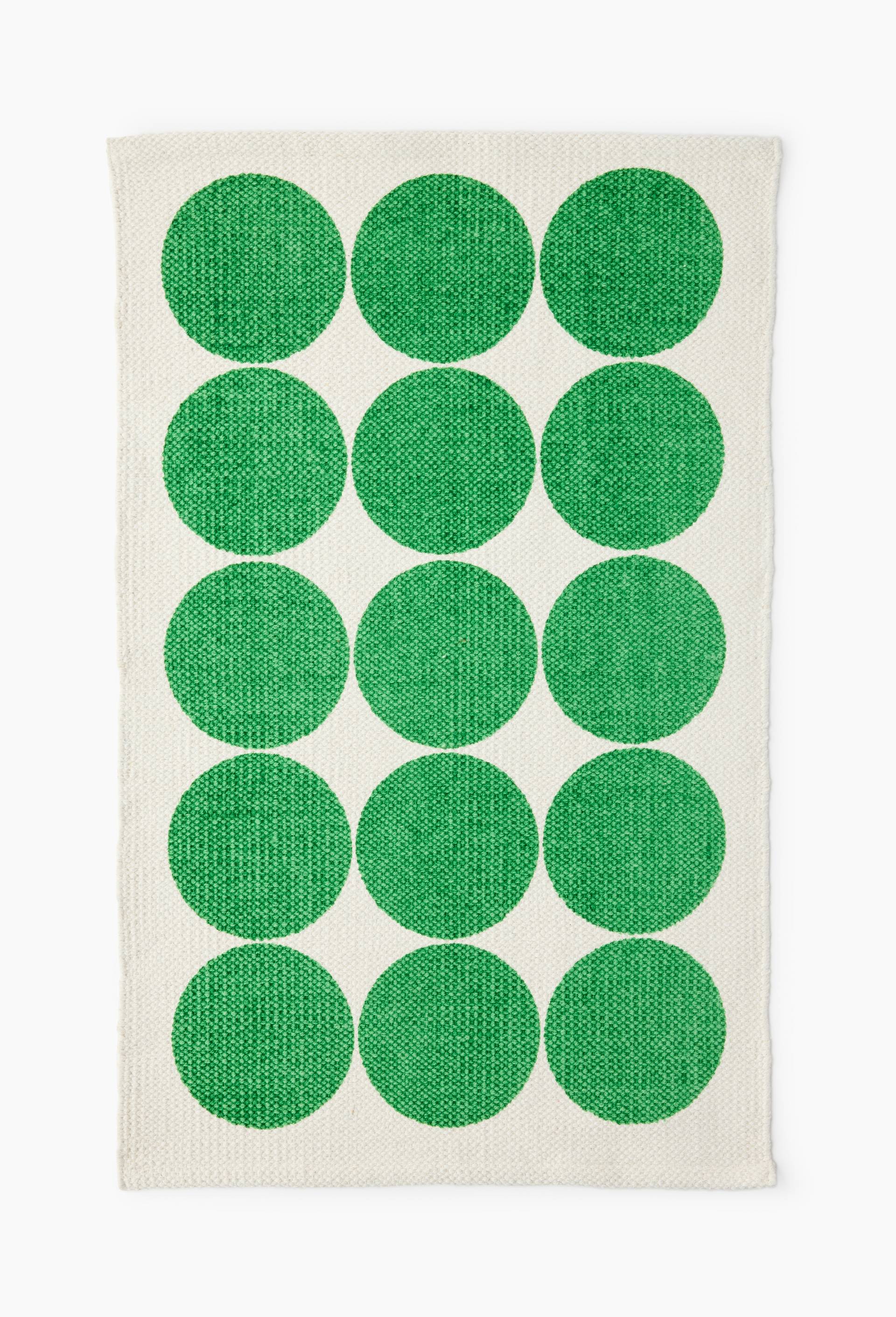 Petit tapis &agrave; imprim&eacute;, 50x80cm, 100% coton, Vert, large image number 0.0