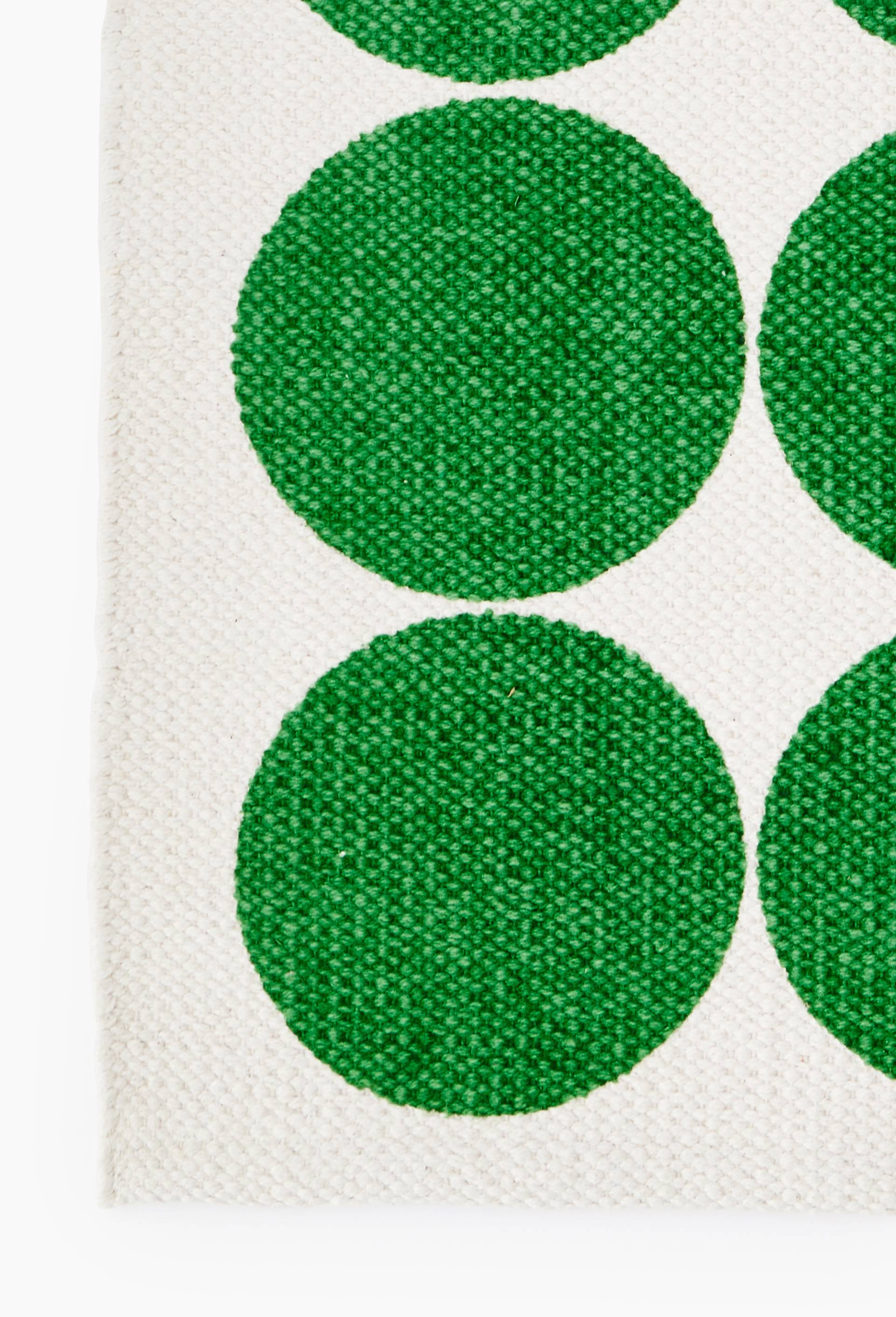 Petit tapis &agrave; imprim&eacute;, 50x80cm, 100% coton, Vert, large image number 2