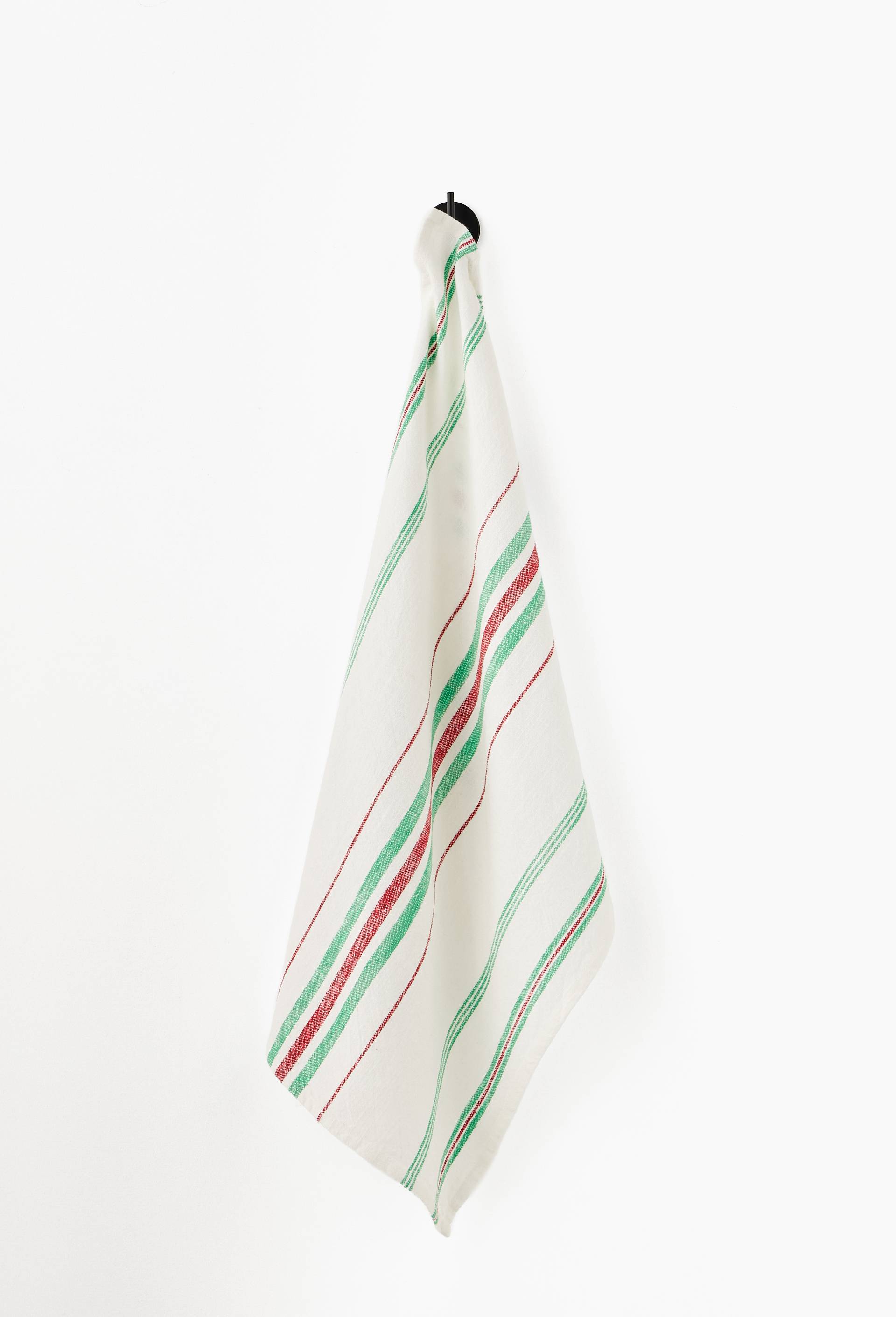 Torchon tiss&eacute; teint, 50x70cm, 100% coton, Vert, large image number 0