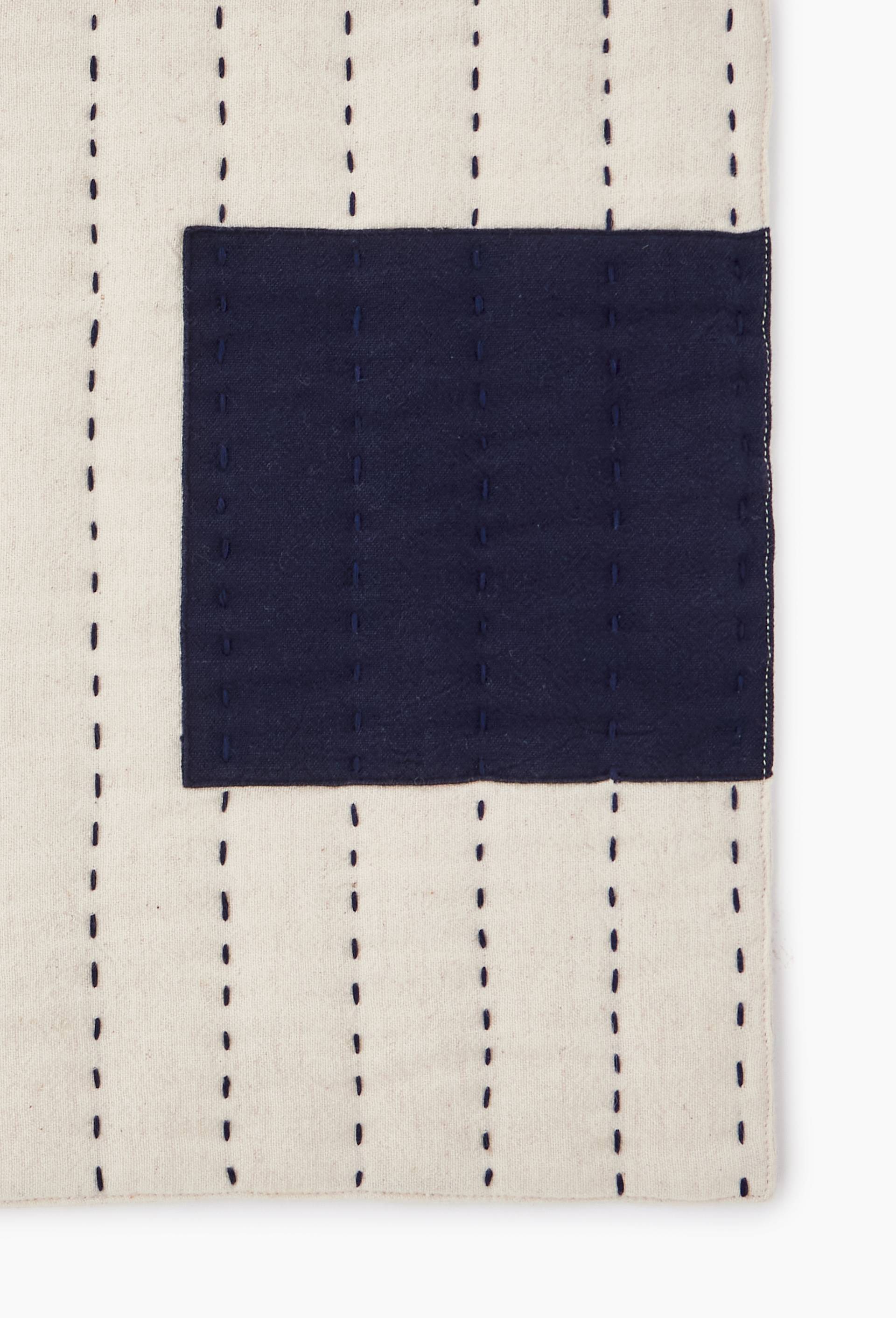 Set de table, 33x48cm, coton et lin, Bleu fonc&eacute;, large image number 1.0