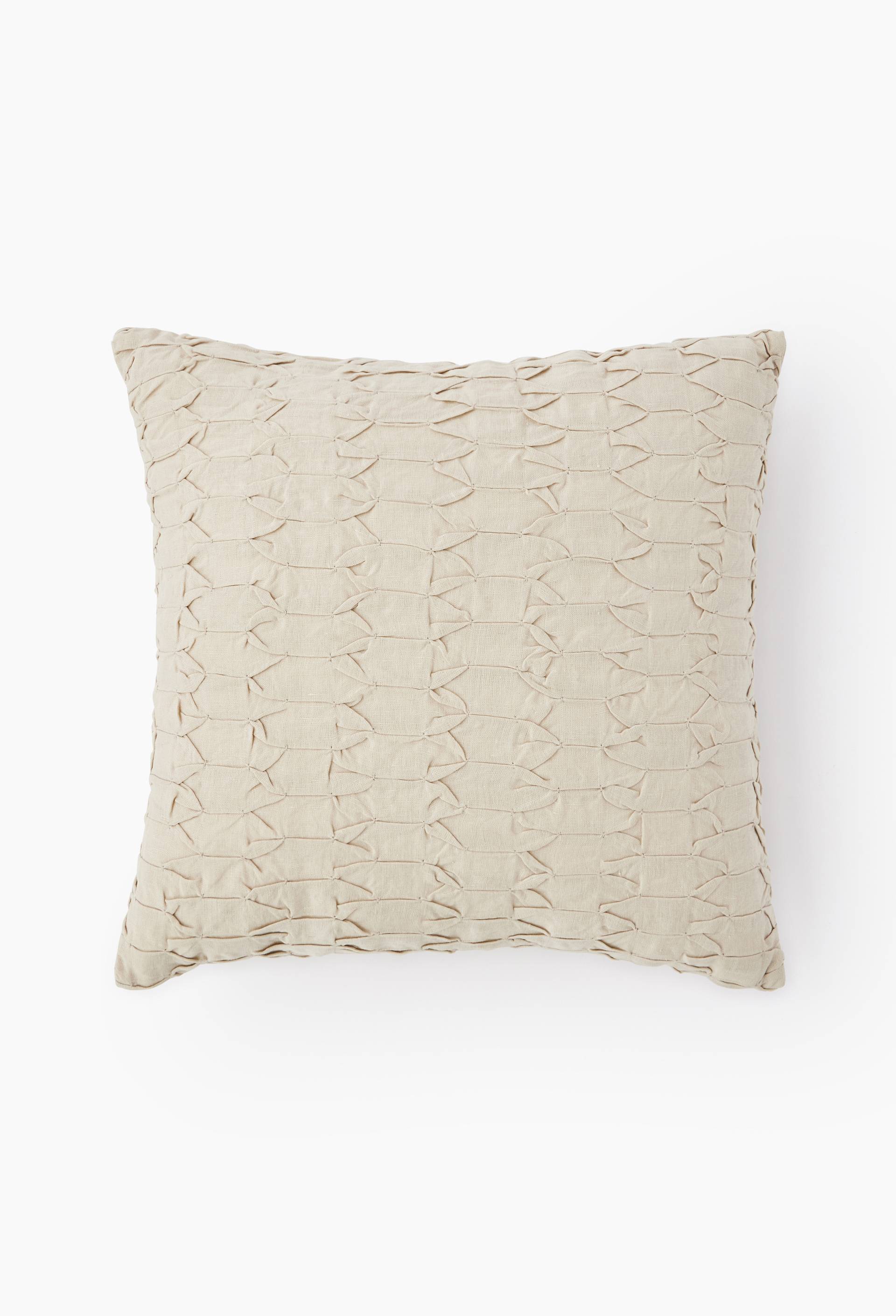 Coussin froiss&eacute;, 45x45cm, 100% coton, oekotex, Ecru, large image number 0.0