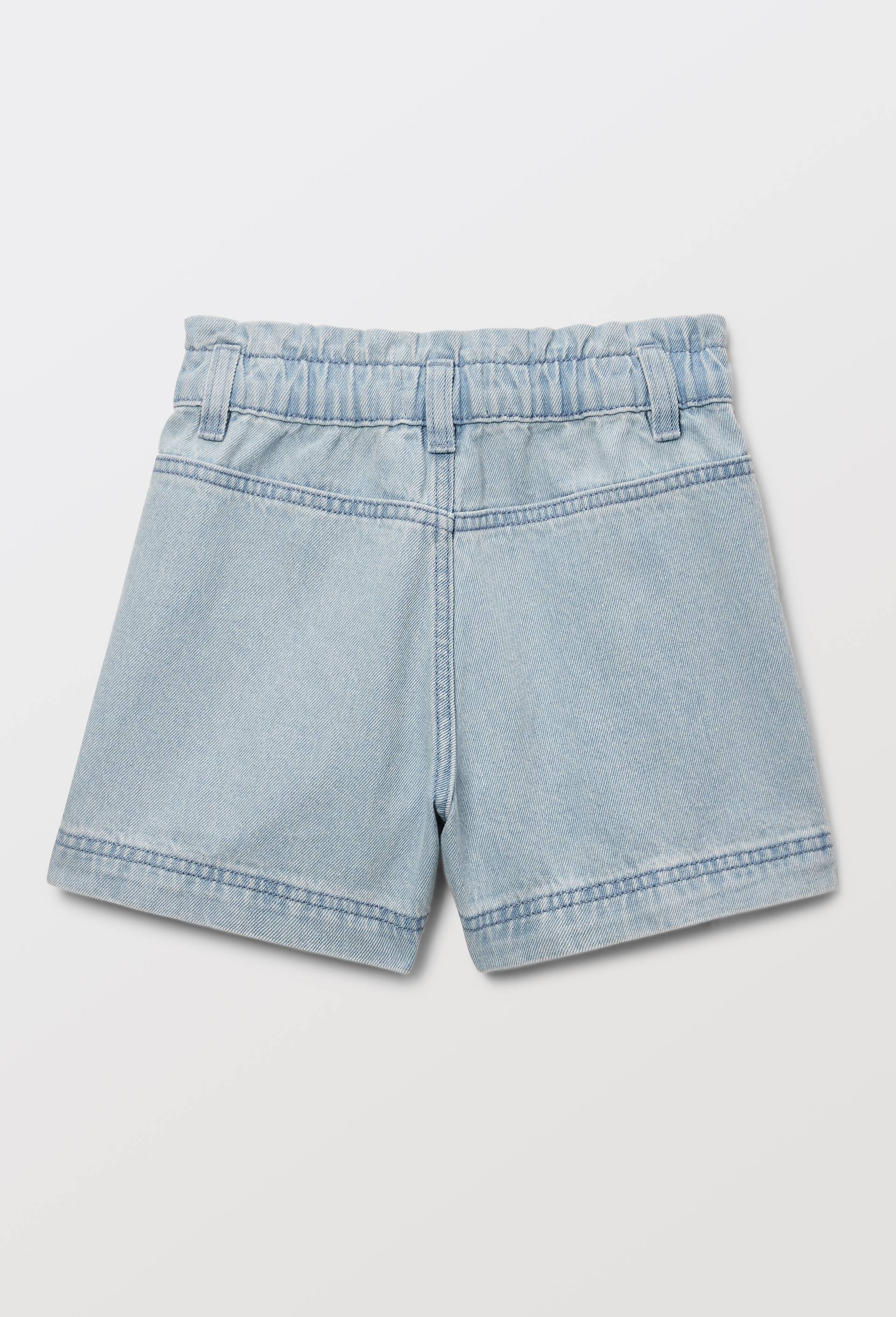 Short poches brod&eacute;es en jean, Bleu clair, large image number 2.0
