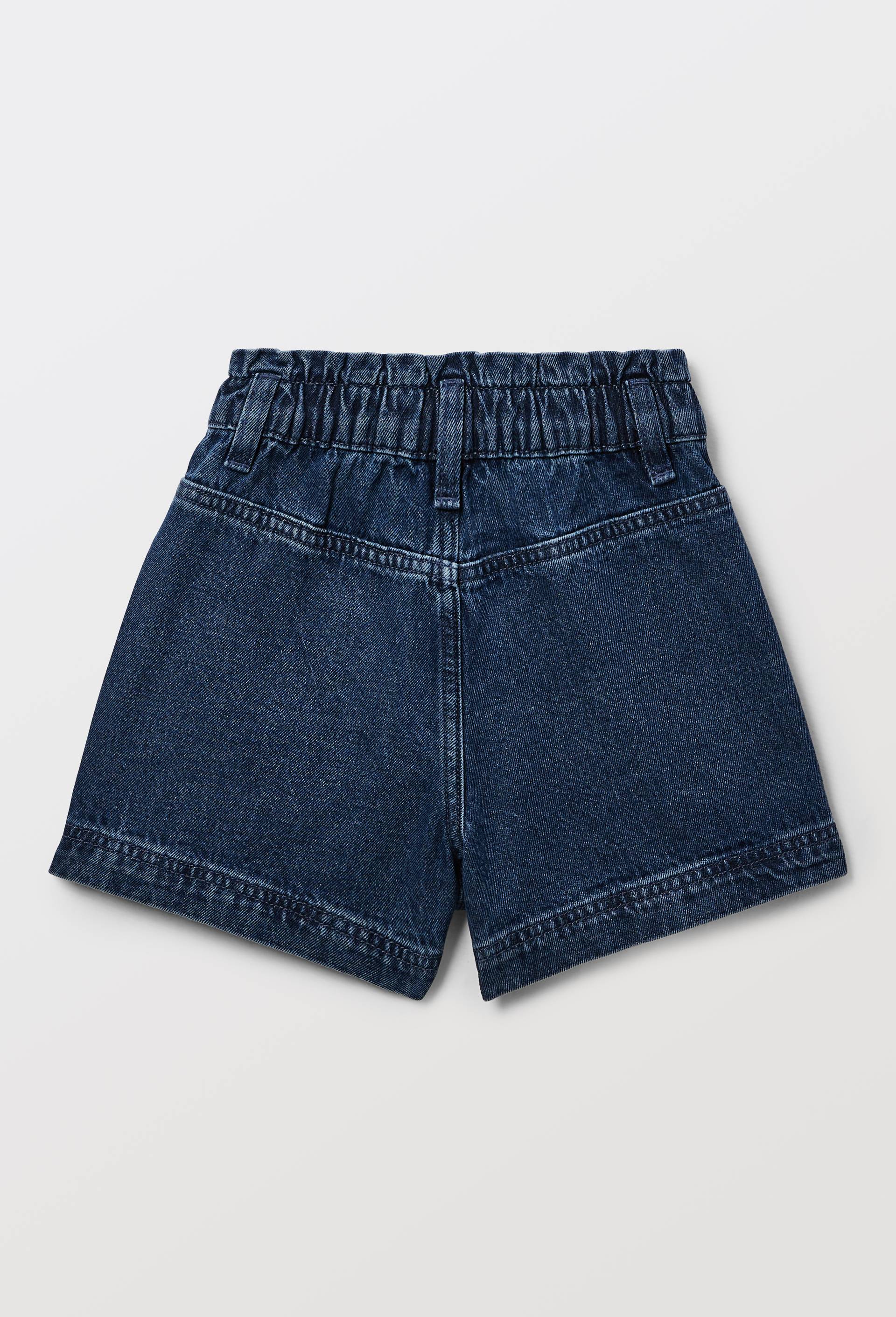 Short poches brod&eacute;es en jean, Bleu fonc&eacute;, large image number 2