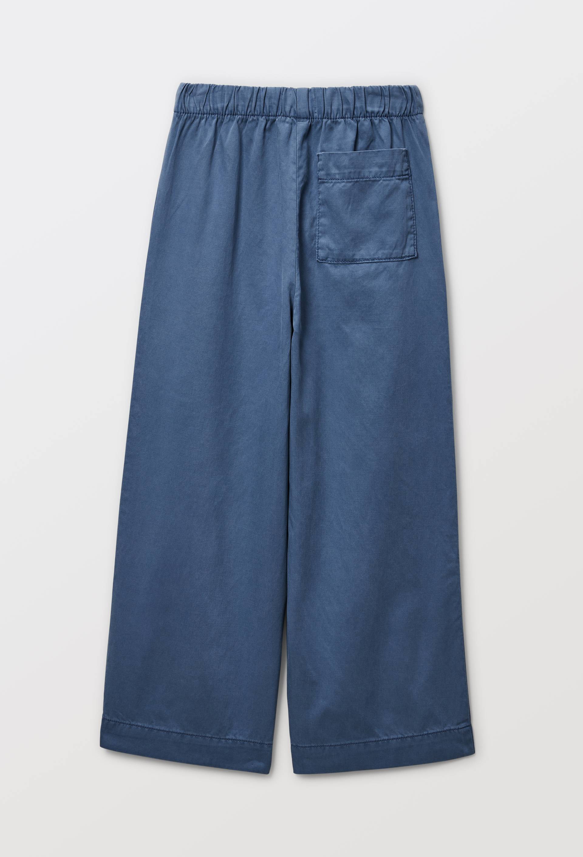 Pantalon large contenant du lin, Bleu, large image number 2