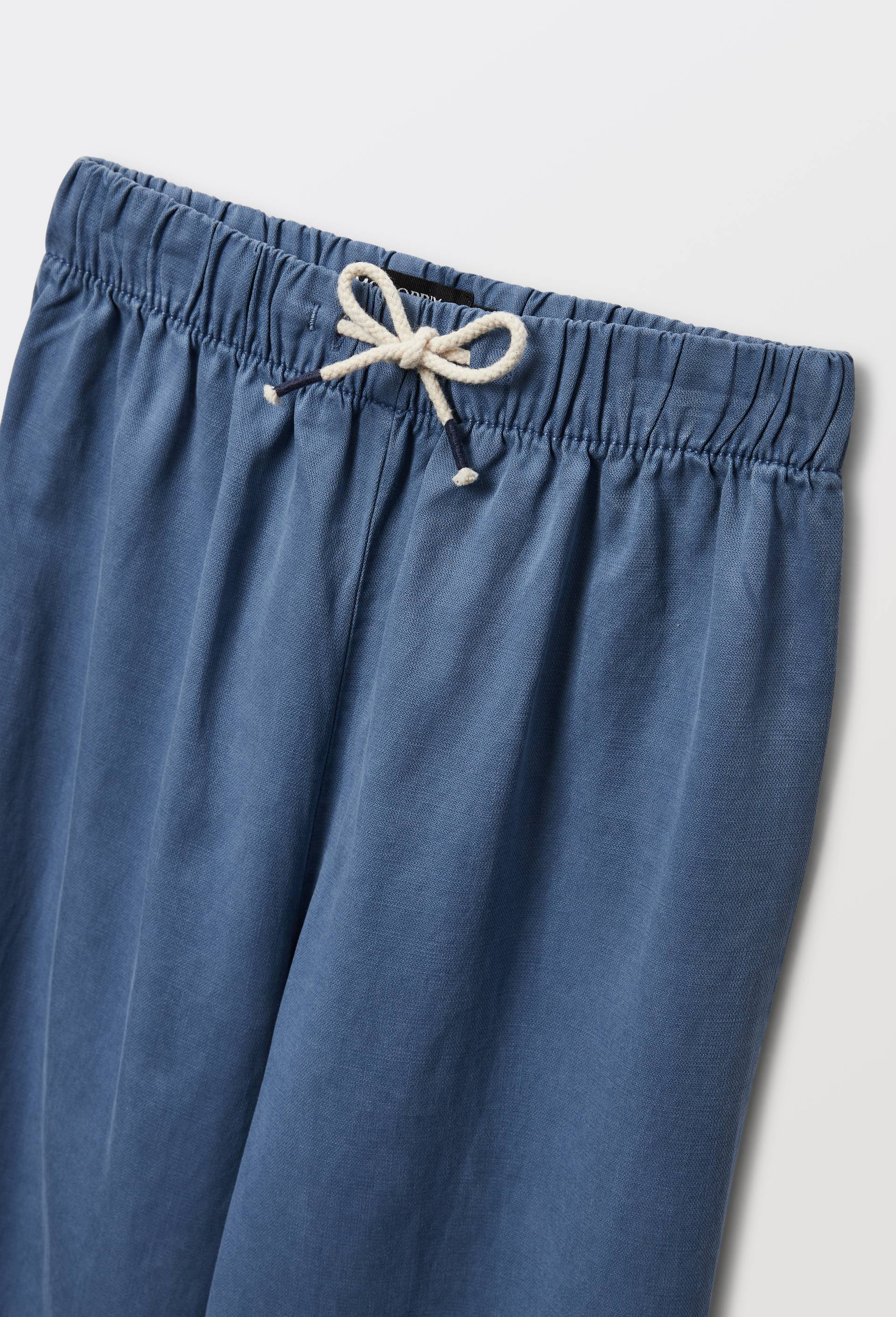 Pantalon large contenant du lin, Bleu, large image number 3.0