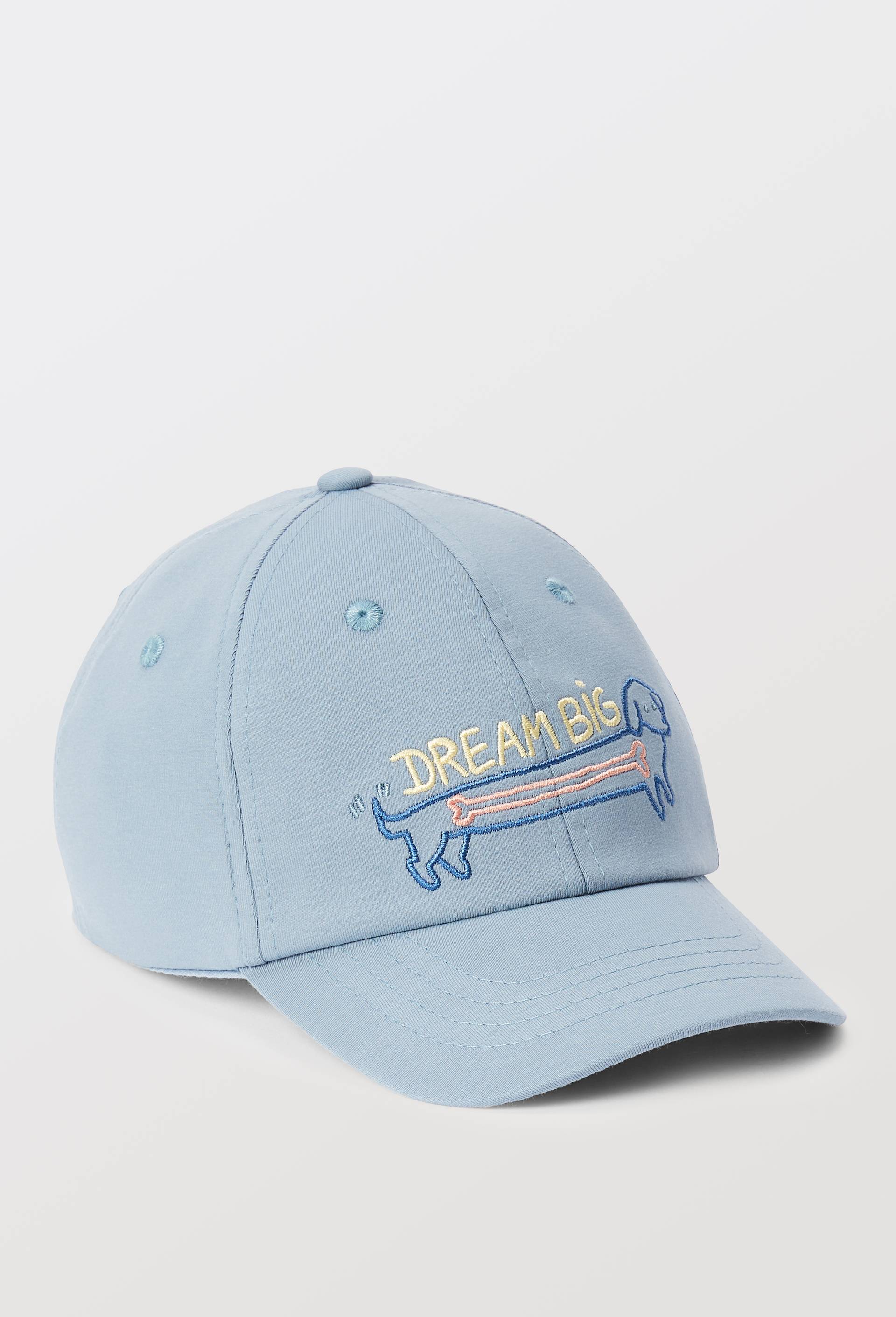 Casquette en jersey de coton brod&eacute;e, Bleu, large image number 0