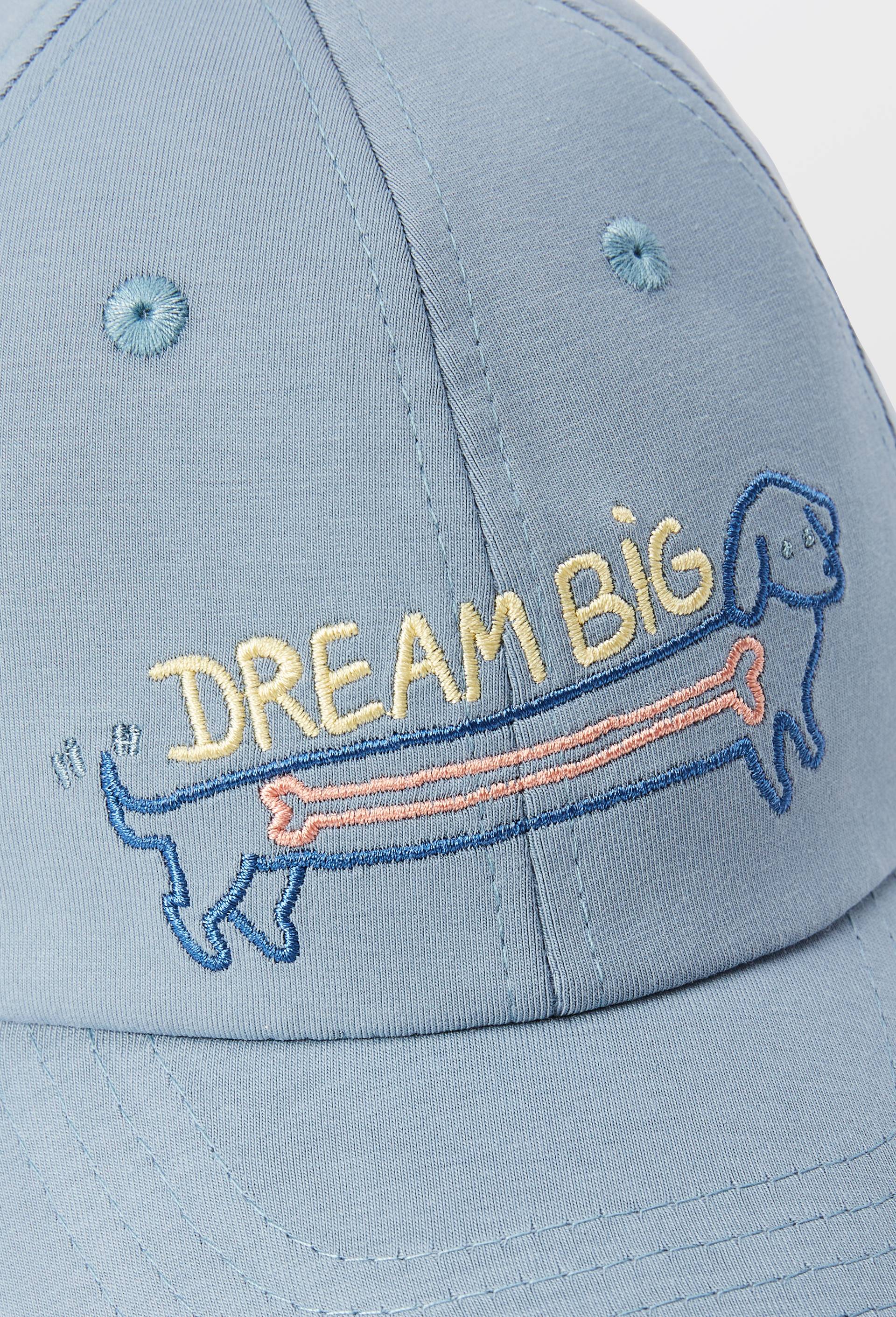 Casquette en jersey de coton brod&eacute;e, Bleu, large image number 2