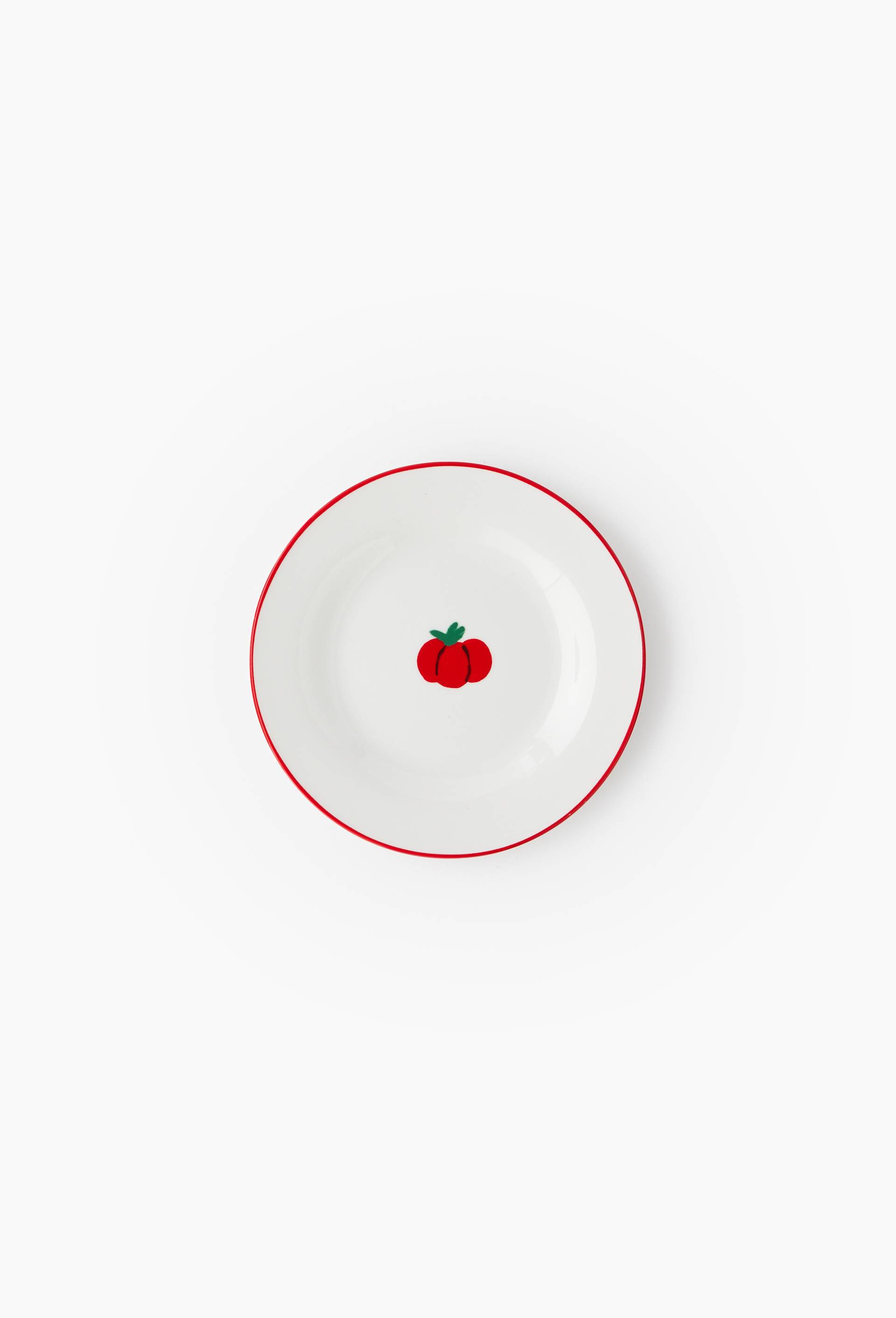 Assiette &agrave; pain finition imprim&eacute;e, 15cm, Rouge, large image number 0.0