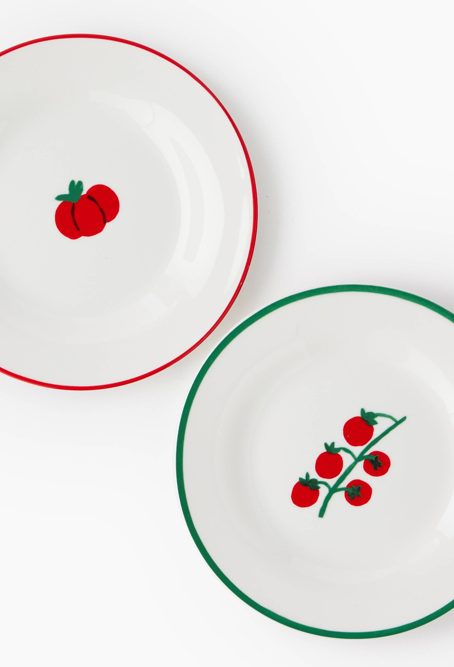 Assiette &agrave; pain finition imprim&eacute;e, 15cm, Rouge, large image number 1.0