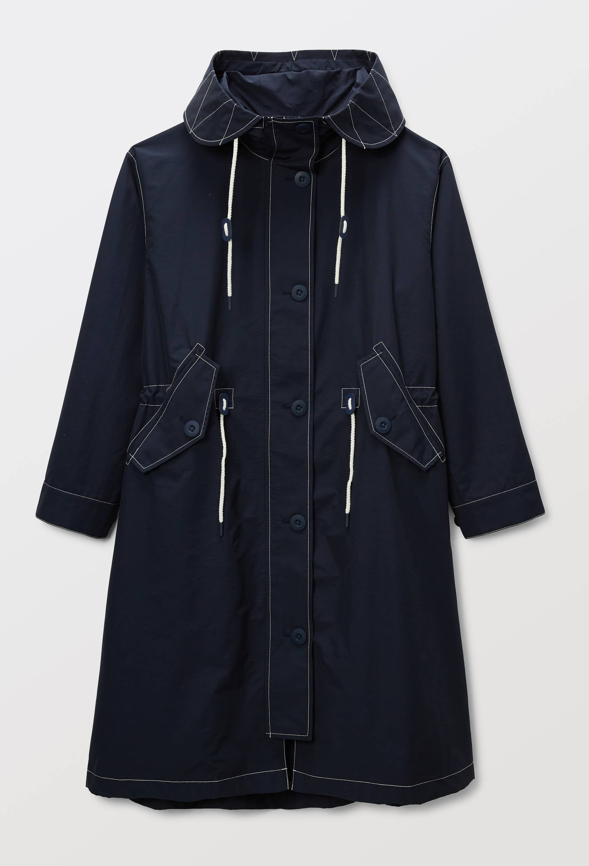 Parka longue &agrave; capuche, Bleu fonc&eacute;, large image number 3