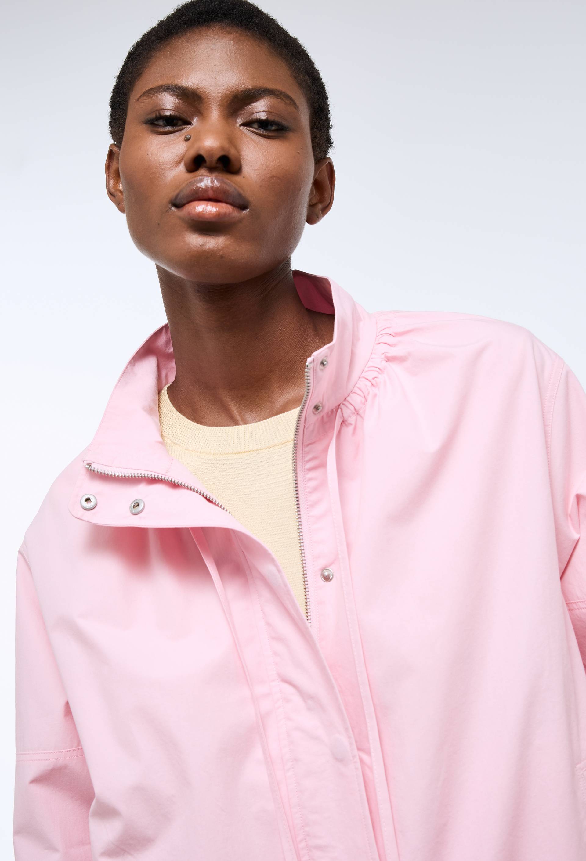 veste zipp&eacute; &agrave; cordon, Rose clair, large image number 2