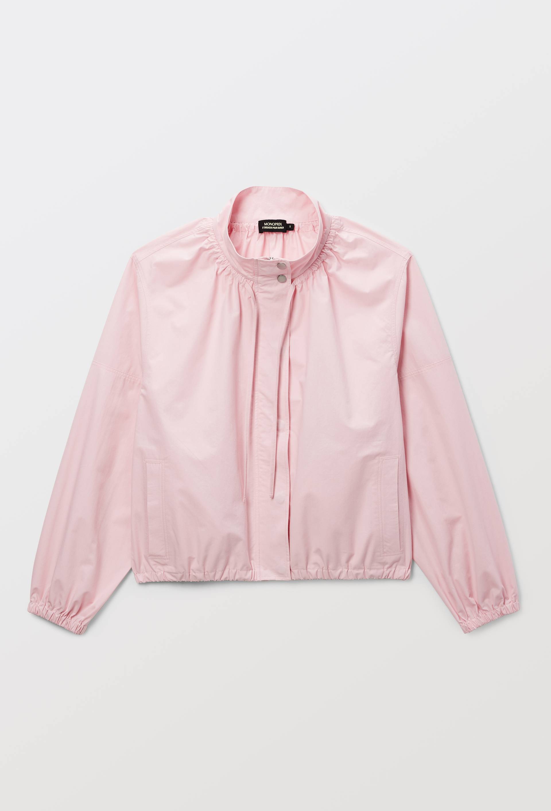 veste zipp&eacute; &agrave; cordon, Rose clair, large image number 5