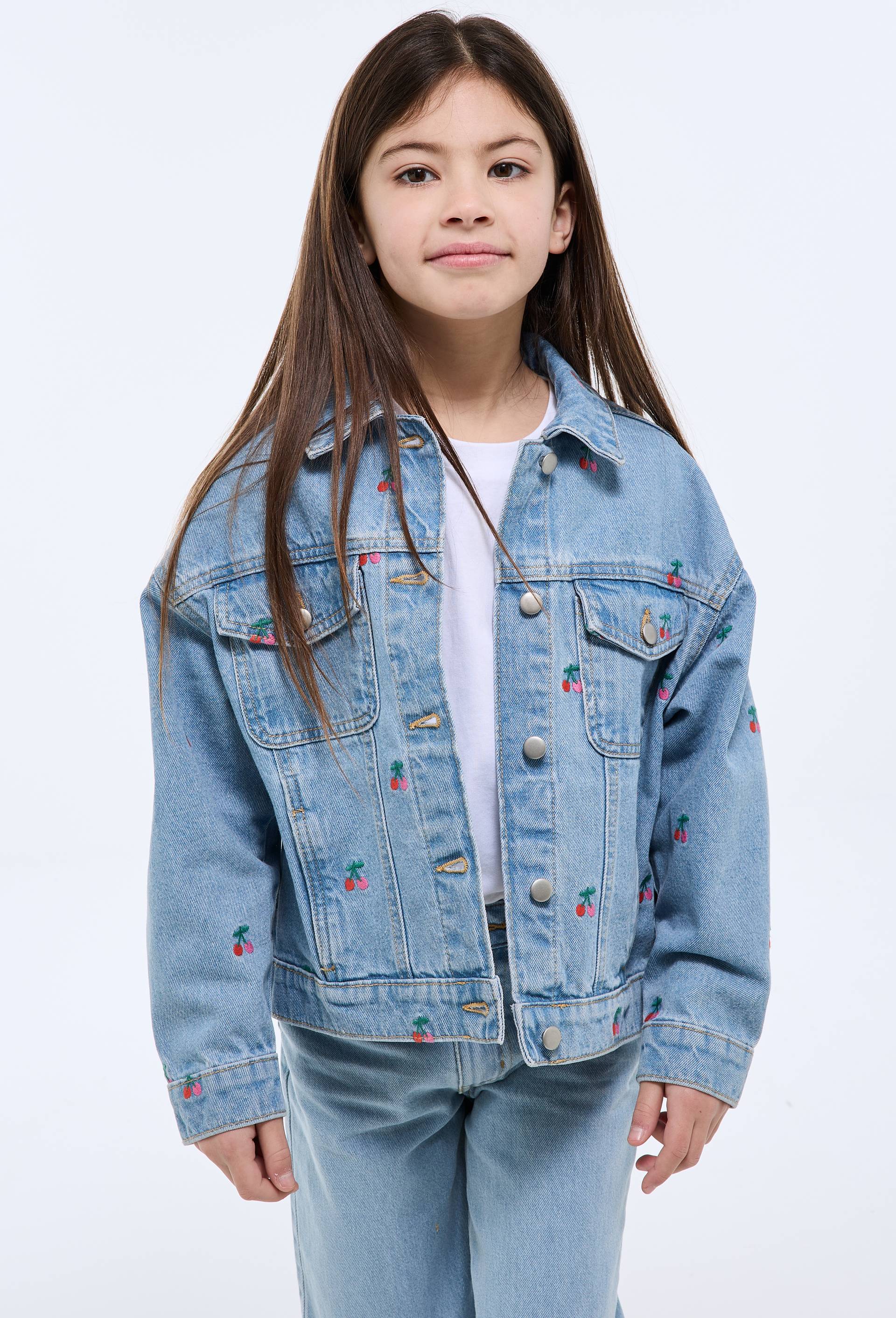 Veste brod&eacute;e en jean, Bleu clair, large image number 0.0