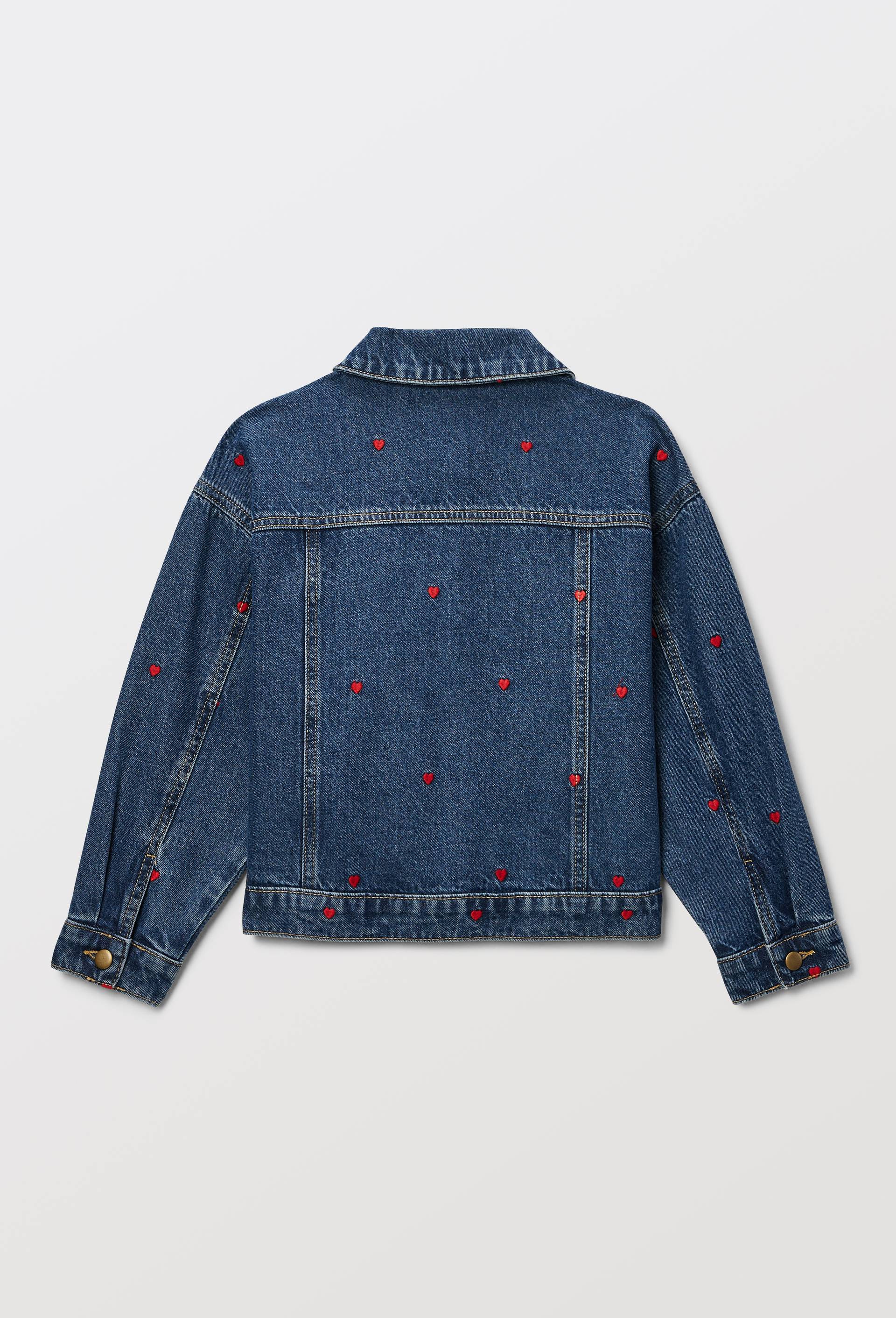 Veste brod&eacute;e en jean, Bleu fonc&eacute;, large image number 2