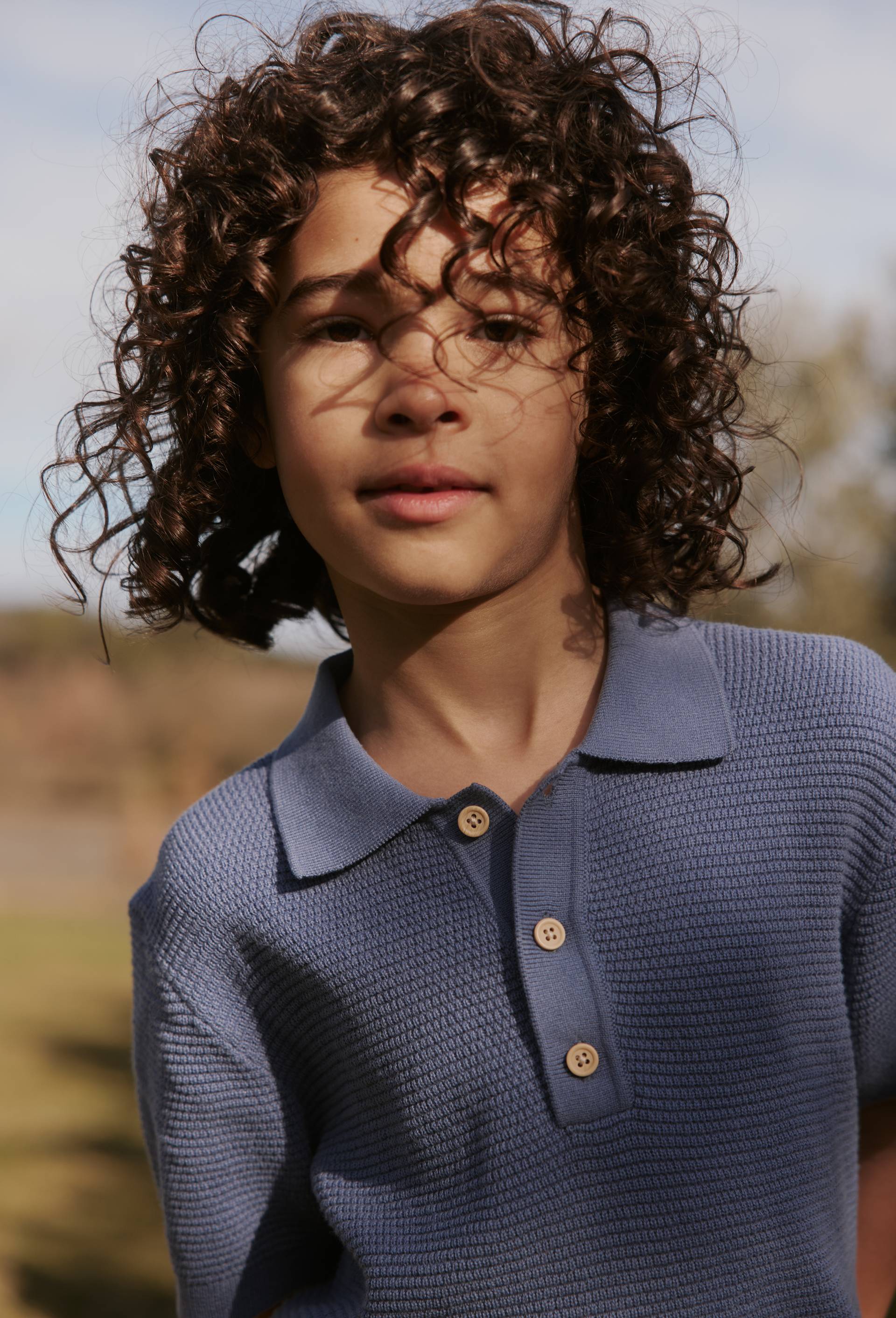 Polo maille manches courtes uni, Bleu, large image number 0