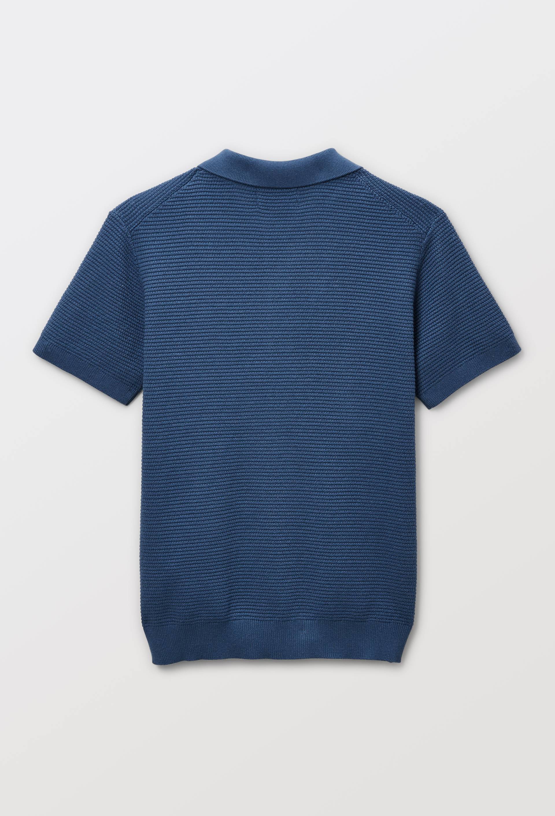 Polo maille manches courtes uni, Bleu, large image number 3