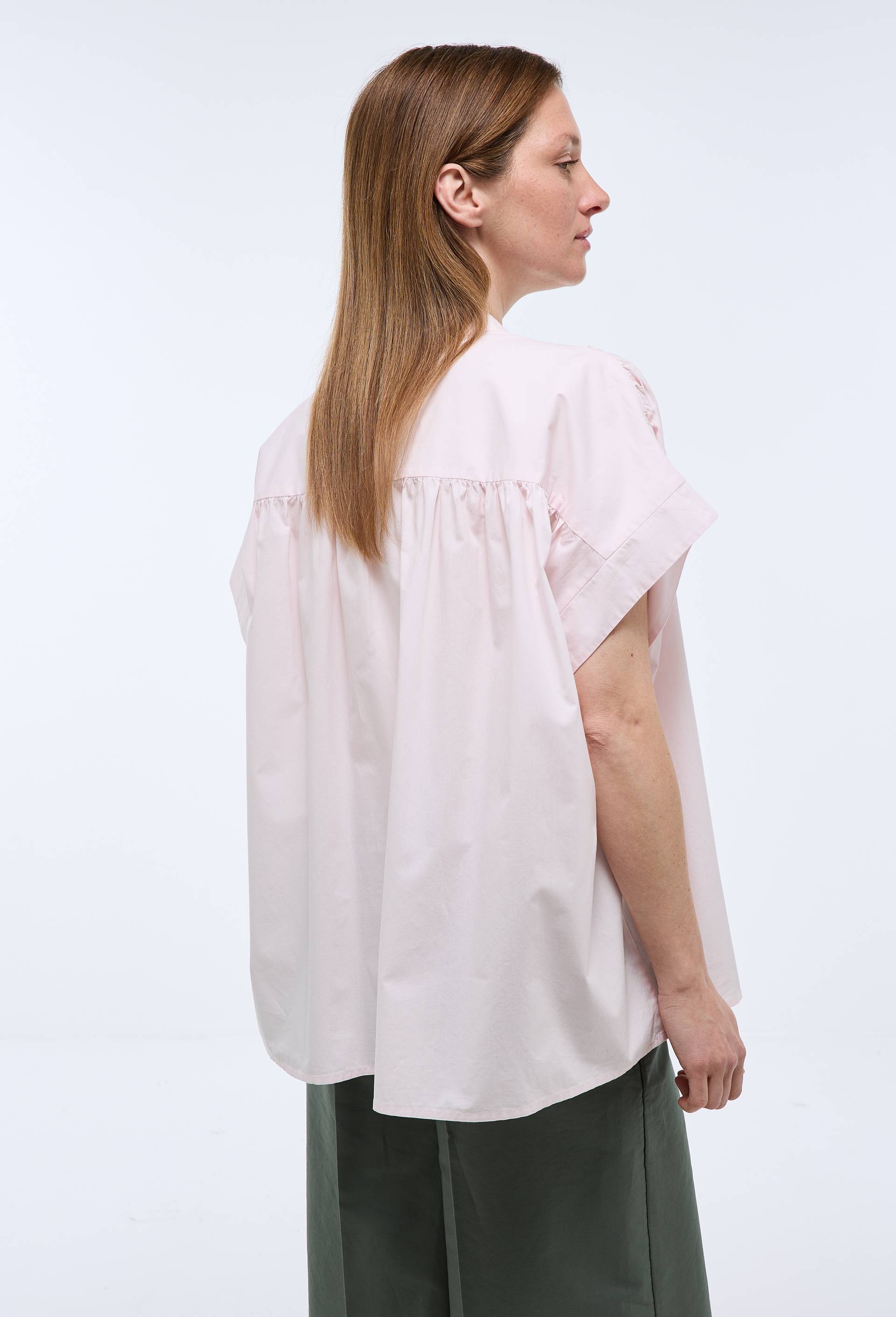 Top manches courtes uni en coton BIO GOTS, Rose clair, large image number 1.0
