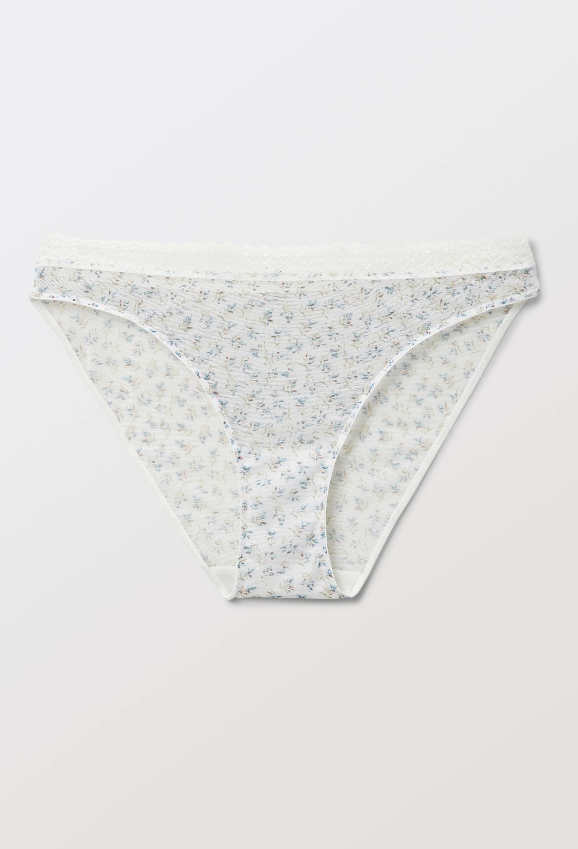 Culotte FLORE en microfibre imprim&eacute;e, Ecru, large image number 2.0