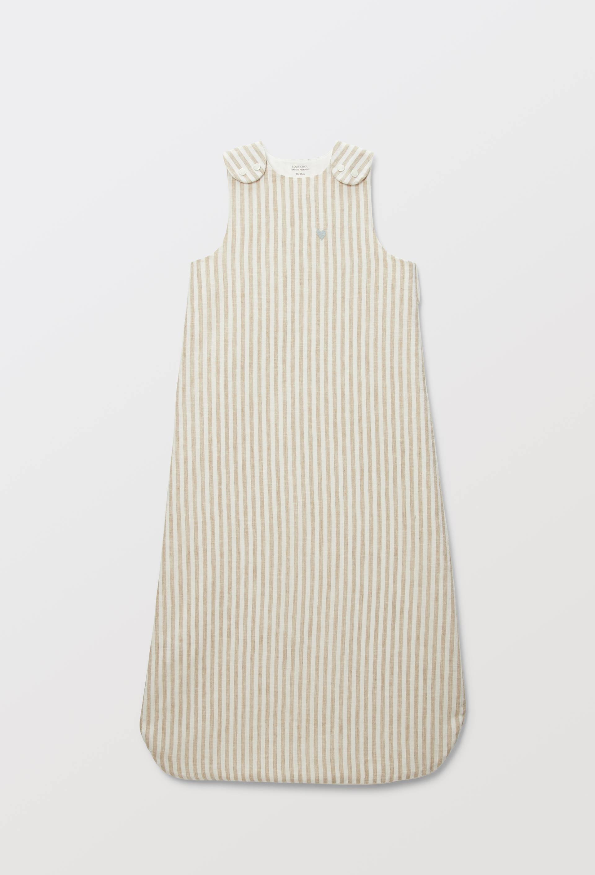 Gigoteuse  imprim&eacute;e TOG 0,5 en coton BIO GOTS, Beige clair, large image number 0