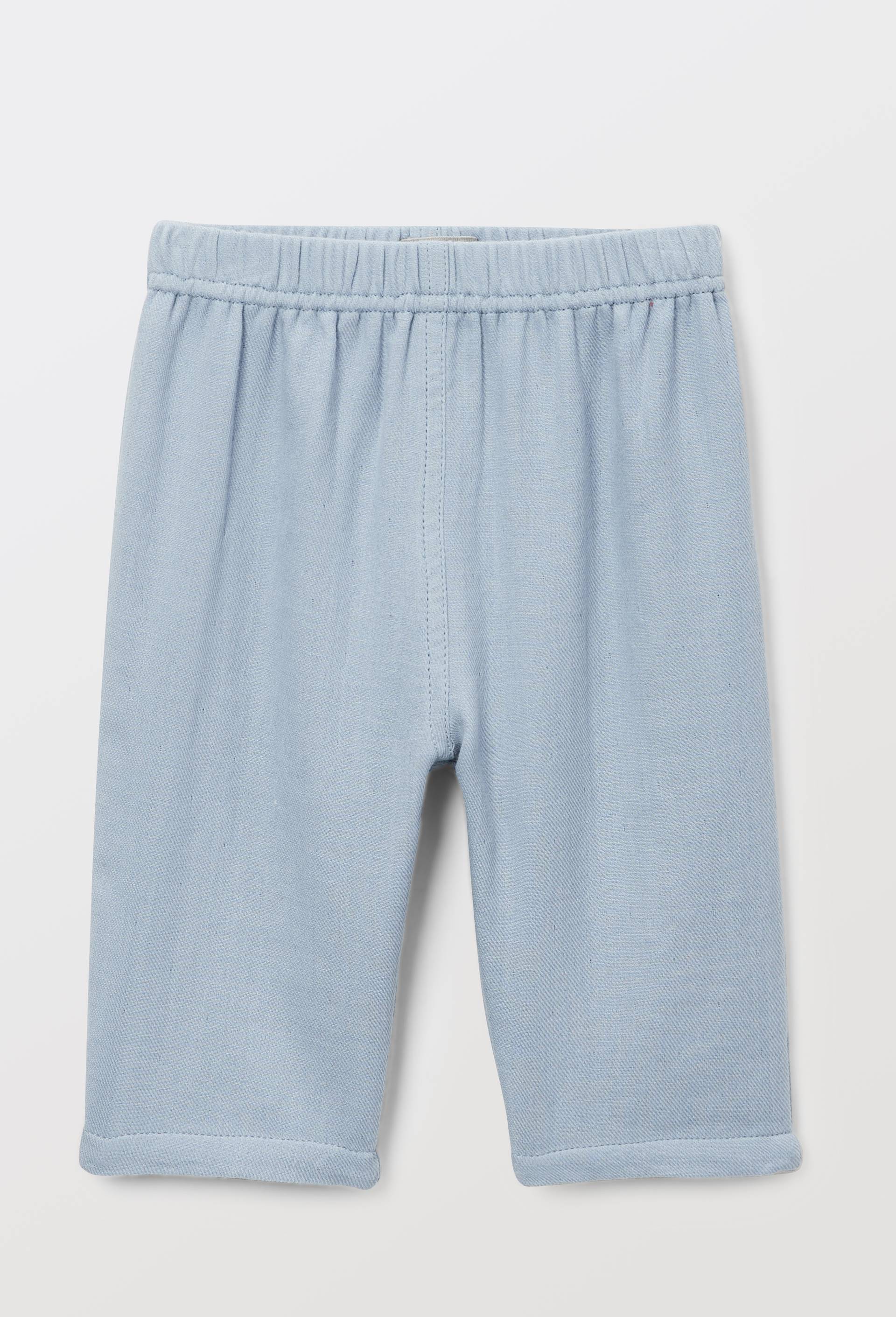 Pantalon uni en coton, Bleu, large image number 0.0