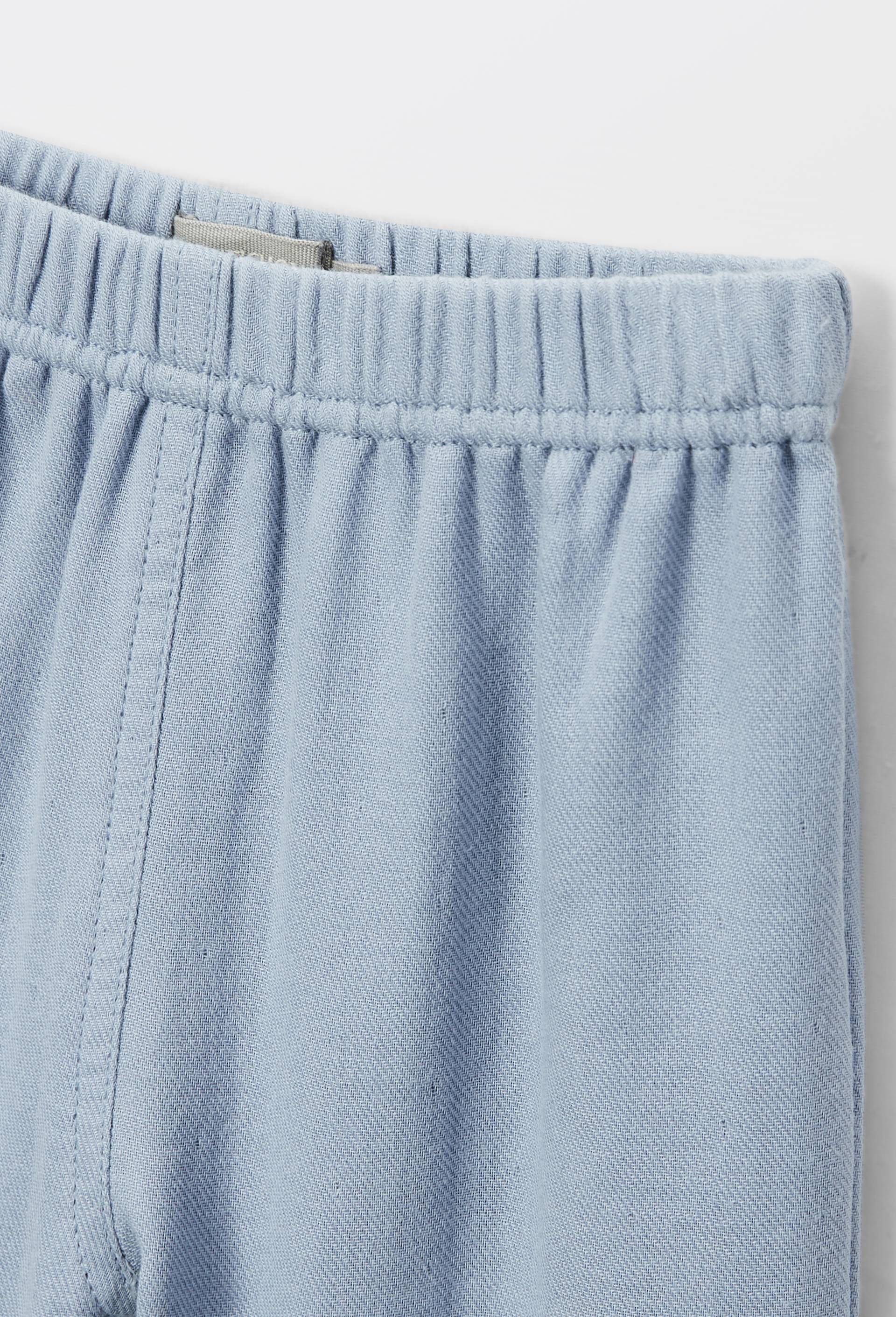 Pantalon uni en coton, Bleu, large image number 2.0