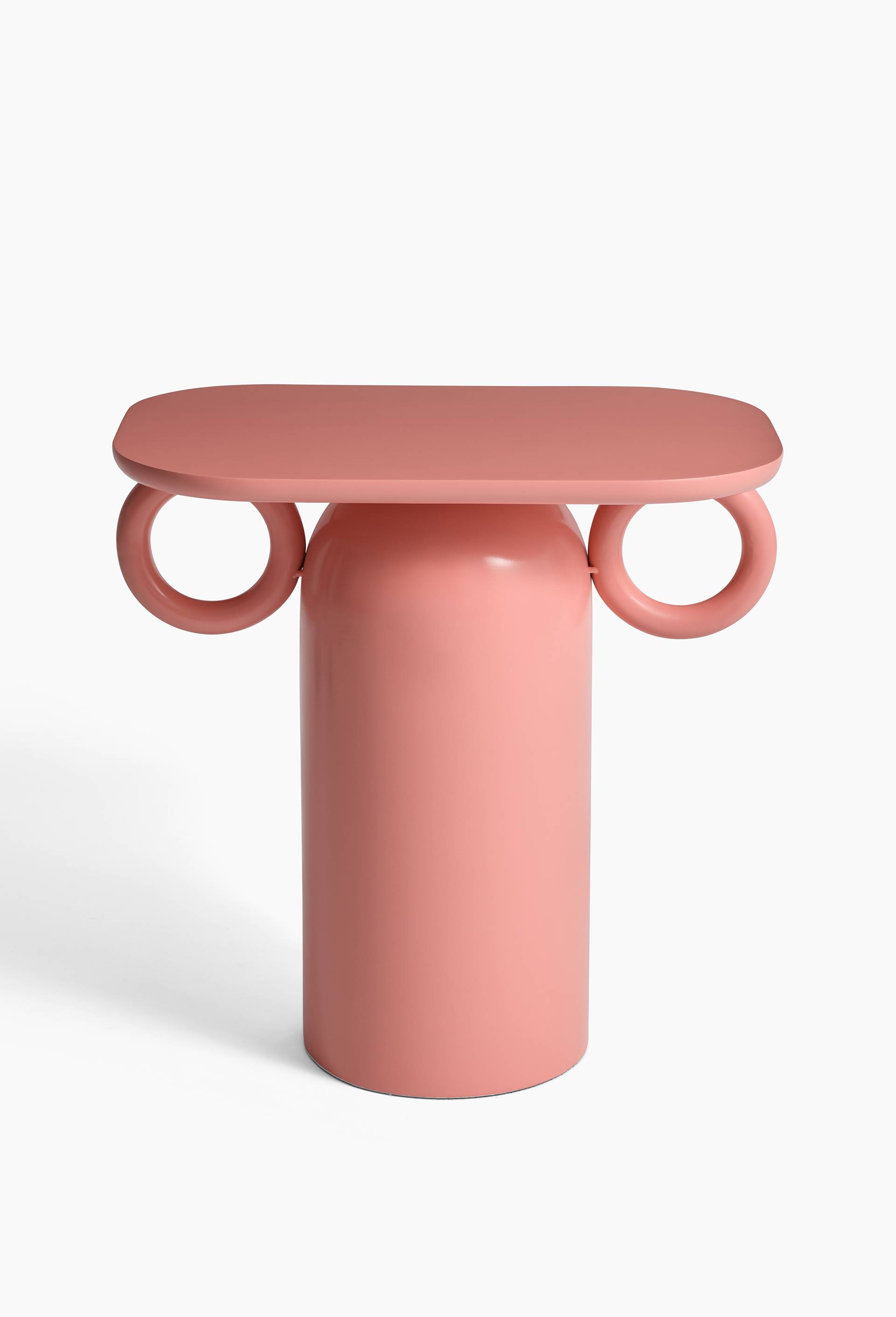 Table d'appoint, 45 x 30 x 45cm, en m&eacute;tal - MARGAUX KELLER X MONOPRIX, Rose clair, large image number 1