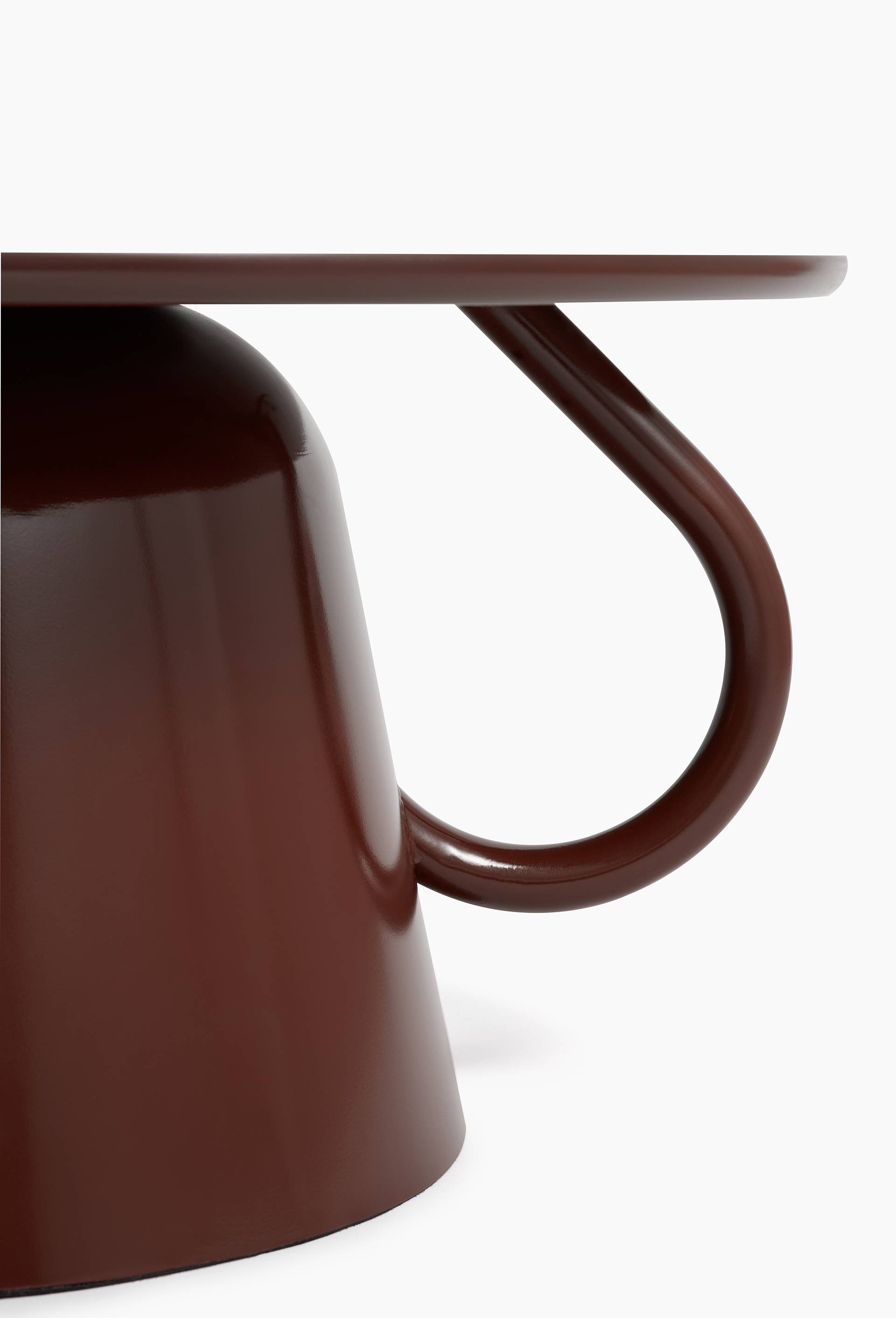 Exclu web - Table basse, 39 x 100 cm, en m&eacute;tal - MARGAUX KELLER X MONOPRIX, Rouge fonc&eacute;, large image number 1