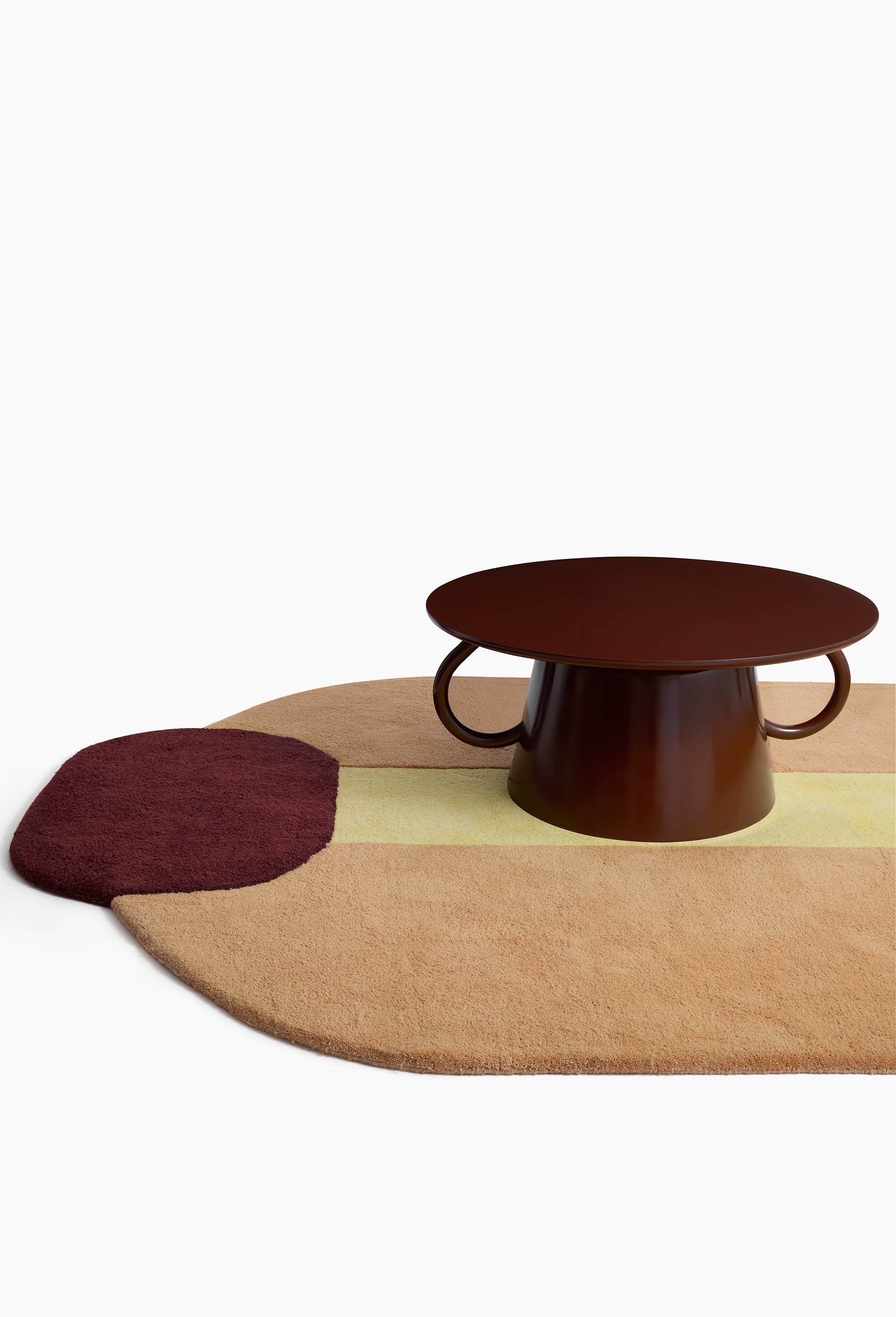 Exclu web - Table basse, 39 x 100 cm, en m&eacute;tal - MARGAUX KELLER X MONOPRIX, Rouge fonc&eacute;, large image number 2