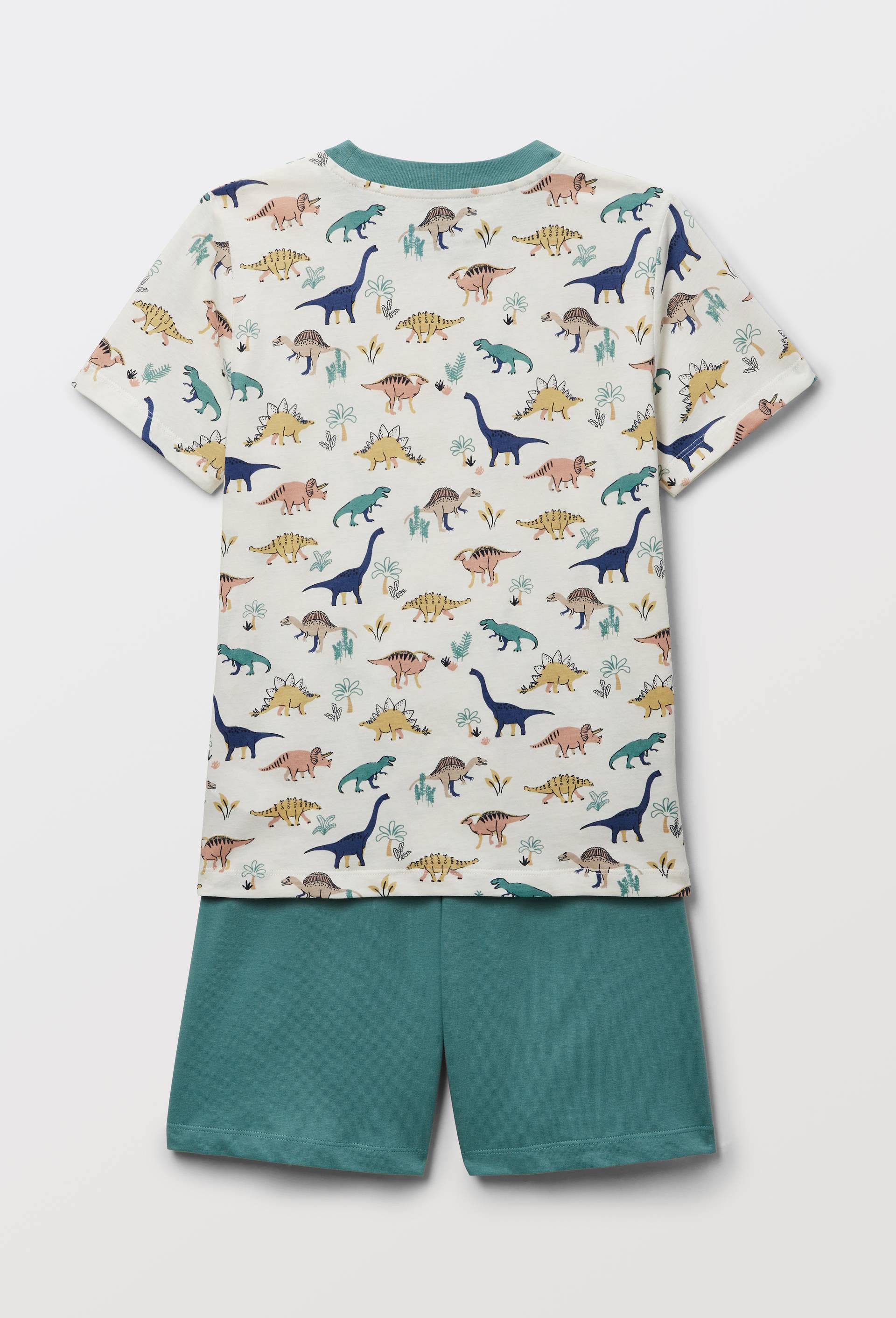 Pyjama short imprim&eacute; en jersey coton BIO GOTS, Vert, large image number 2.0